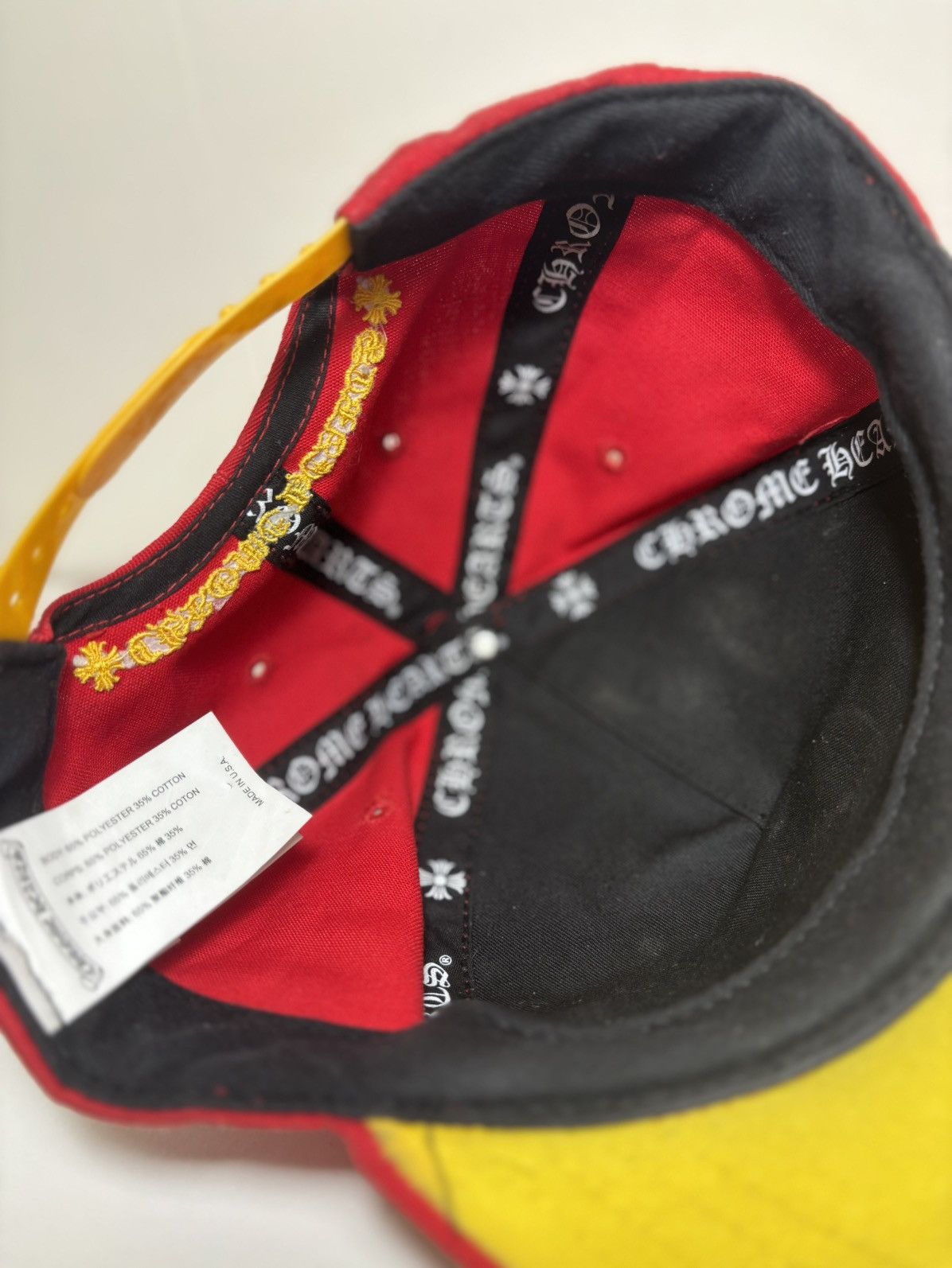 Chrome Hearts CHROME HEARTS BASEBALL HAT ‘RED/YELLOW’ Size ONE SIZE - 7 Thumbnail