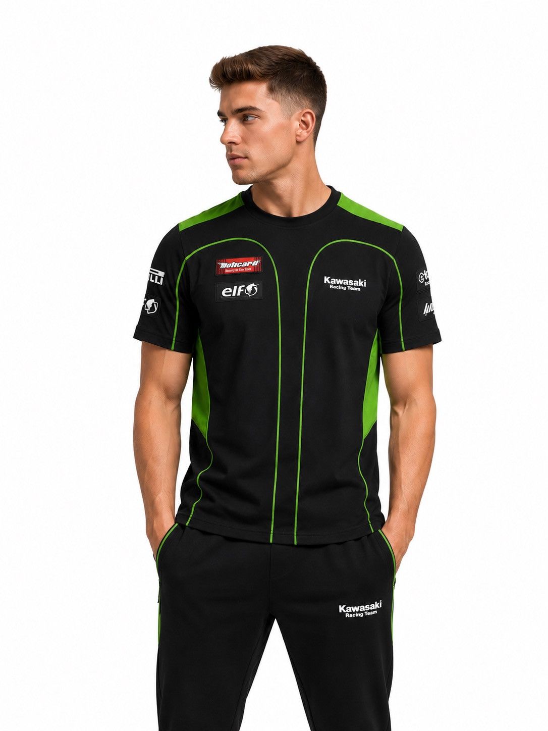 Vintage Kawasaki Racing Team Black T-Shirt Size US XL / EU 56 / 4 - 1 Thumbnail