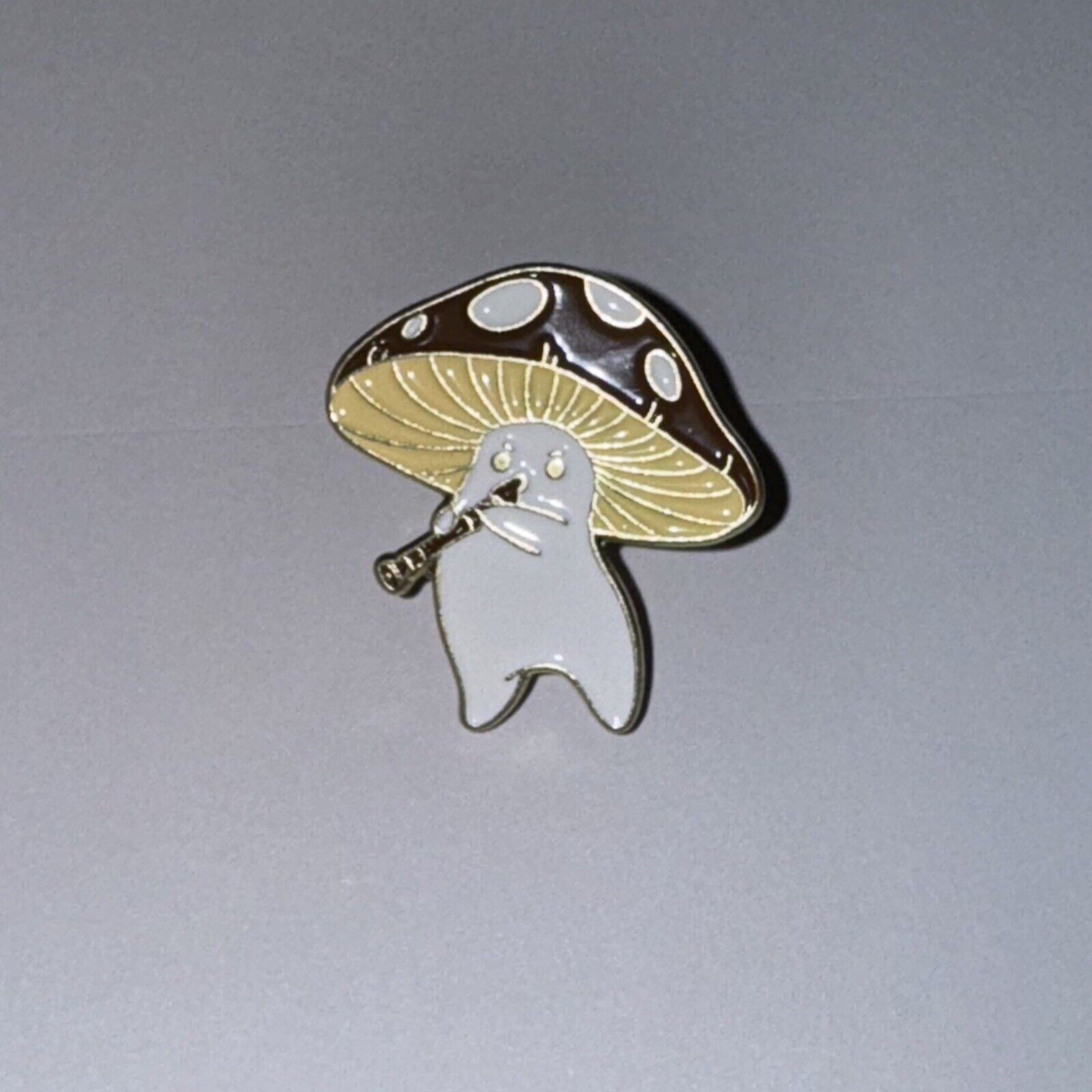 Other White And Brown Mushroom Man Pin Brooch Size ONE SIZE - 1 Preview
