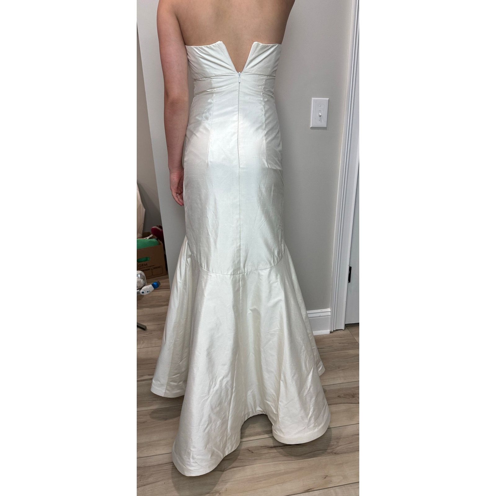 Other Jenny Yoo Wedding Dress Fit Flare 100% Silk Strapless 2 Size XS / US 0-2 / IT 36-38 - 2 Thumbnail