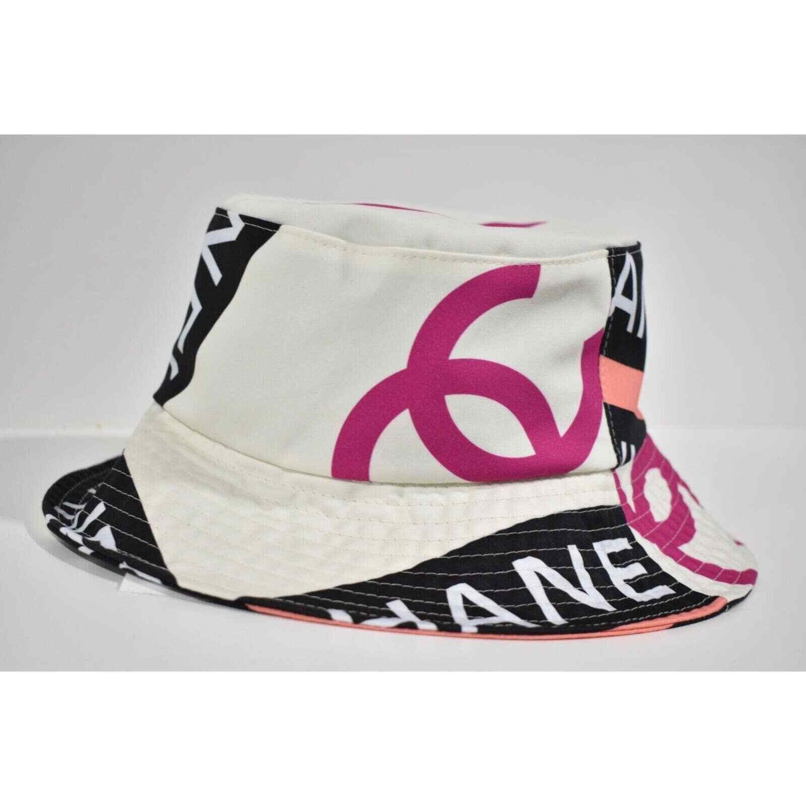 Chanel 22S Fabric CC Logo Sun Cloche Bucket Hat Small S
