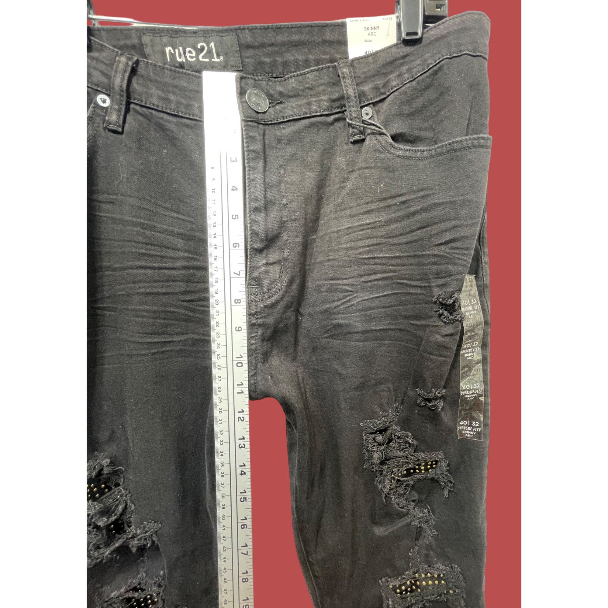 rue21 Rue 21 - Men's Supreme Flex Skinny ARC Jeans Distressed - Bl Size US 40 / EU 56 - 5 Thumbnail