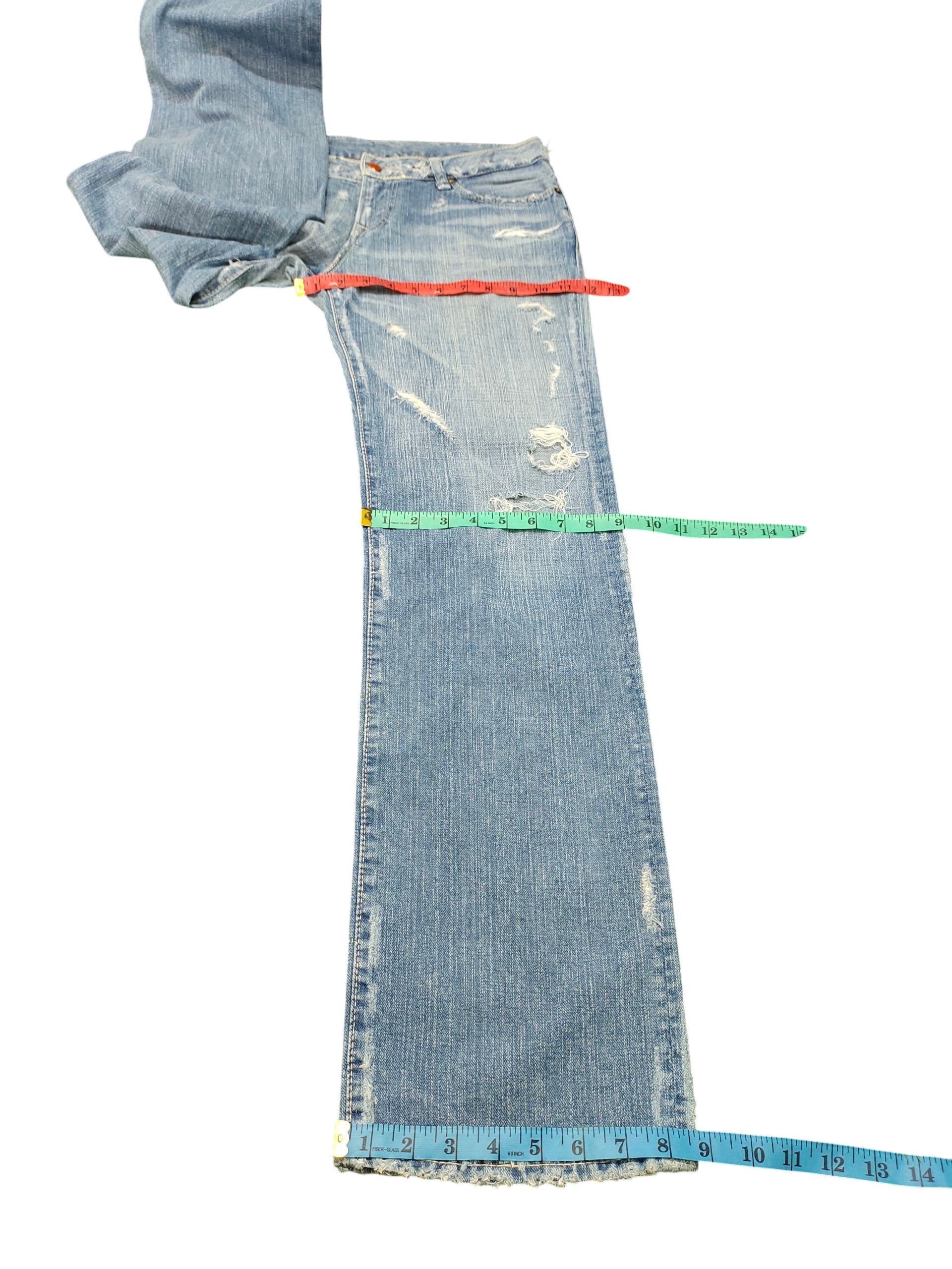 Kapital Vintage 45rpm Japan Clawmark Distress Denim Jeans Size US 30 / EU 46 - 17 Thumbnail