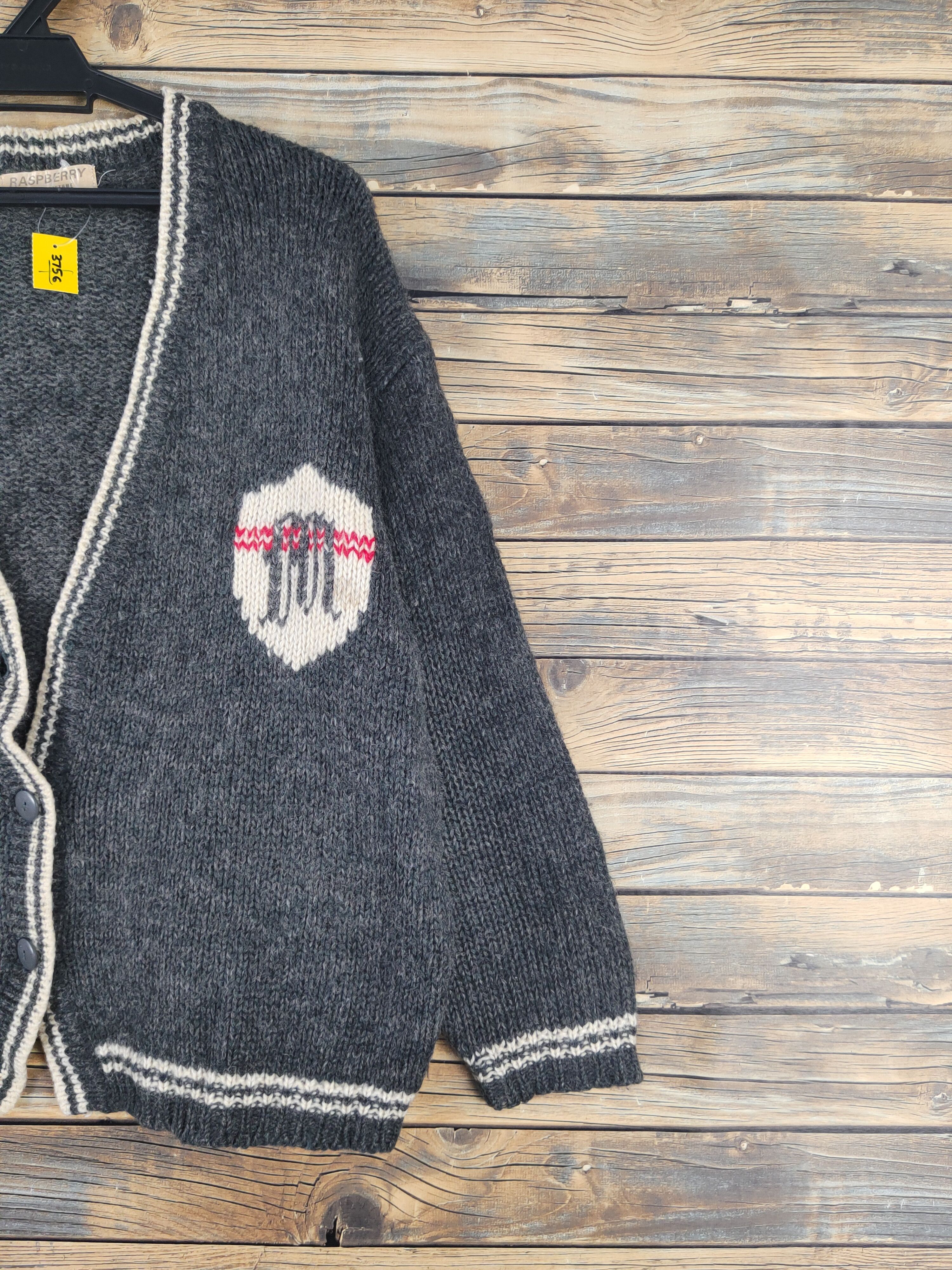 Vintage Raspberry vintage Dark Gray Knitwear Cardigan #W1748 Size L / US 10 / IT 46 - 7 Thumbnail