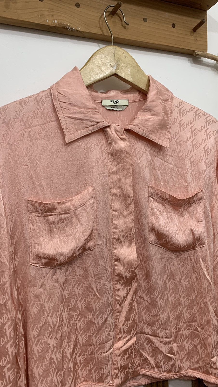 Designer × Fendi FENDI Silk Shirt Crop Size M / US 6-8 / IT 42-44 - 4 Thumbnail