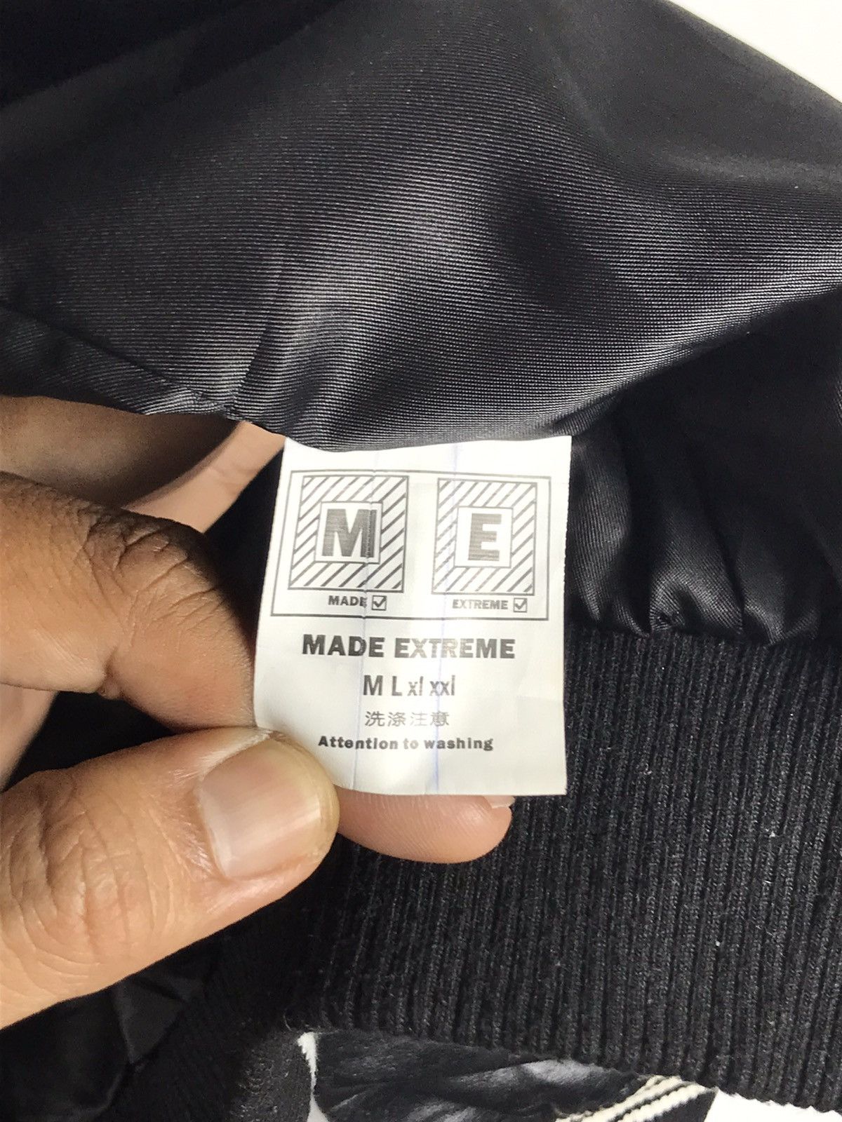 14th Addiction 🔥Black Air Skeleton Wool Baggy Varsity Jacket Size US M / EU 48-50 / 2 - 10 Thumbnail