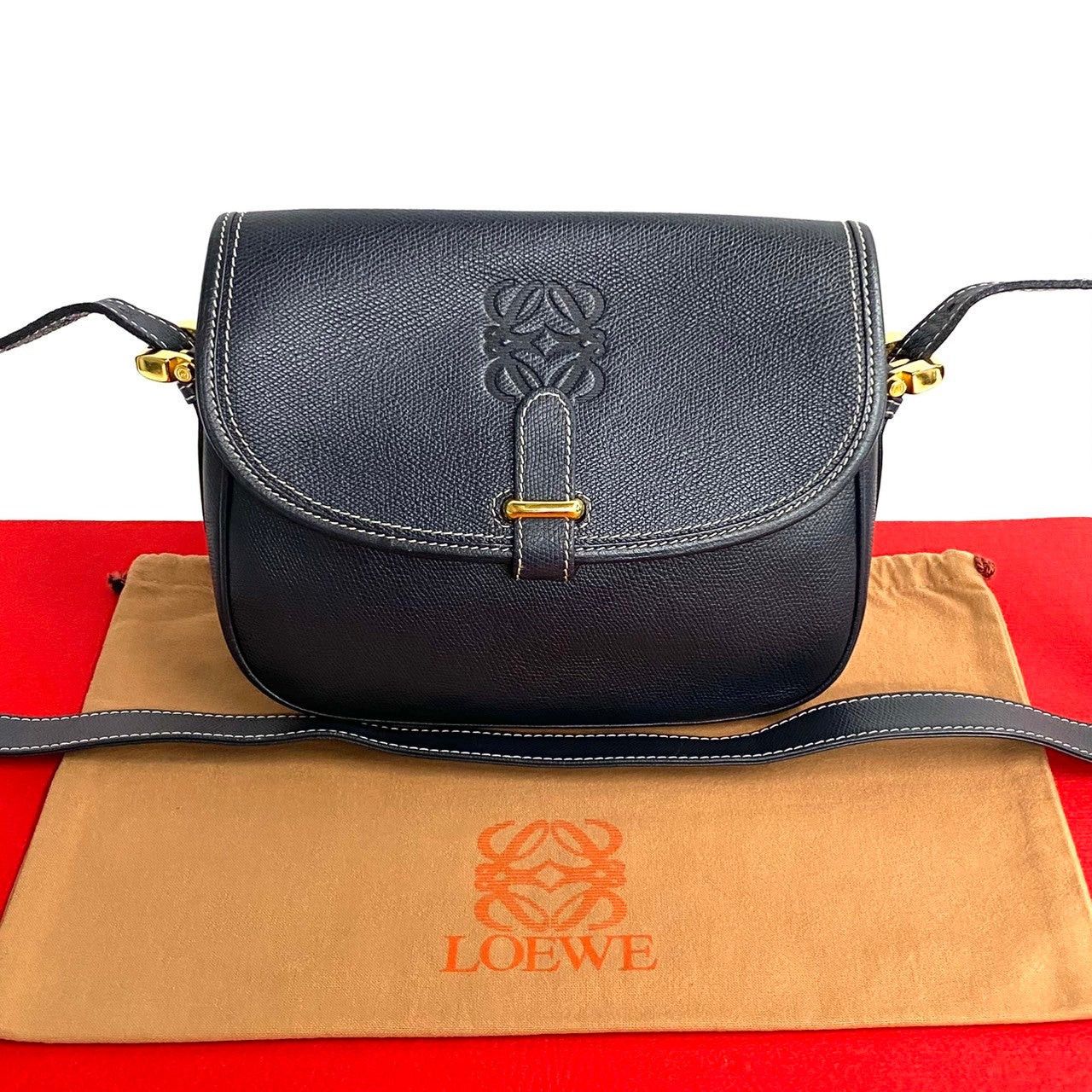Loewe Loewe Shoulder Bag Navy Leather Size ONE SIZE - 1 Thumbnail