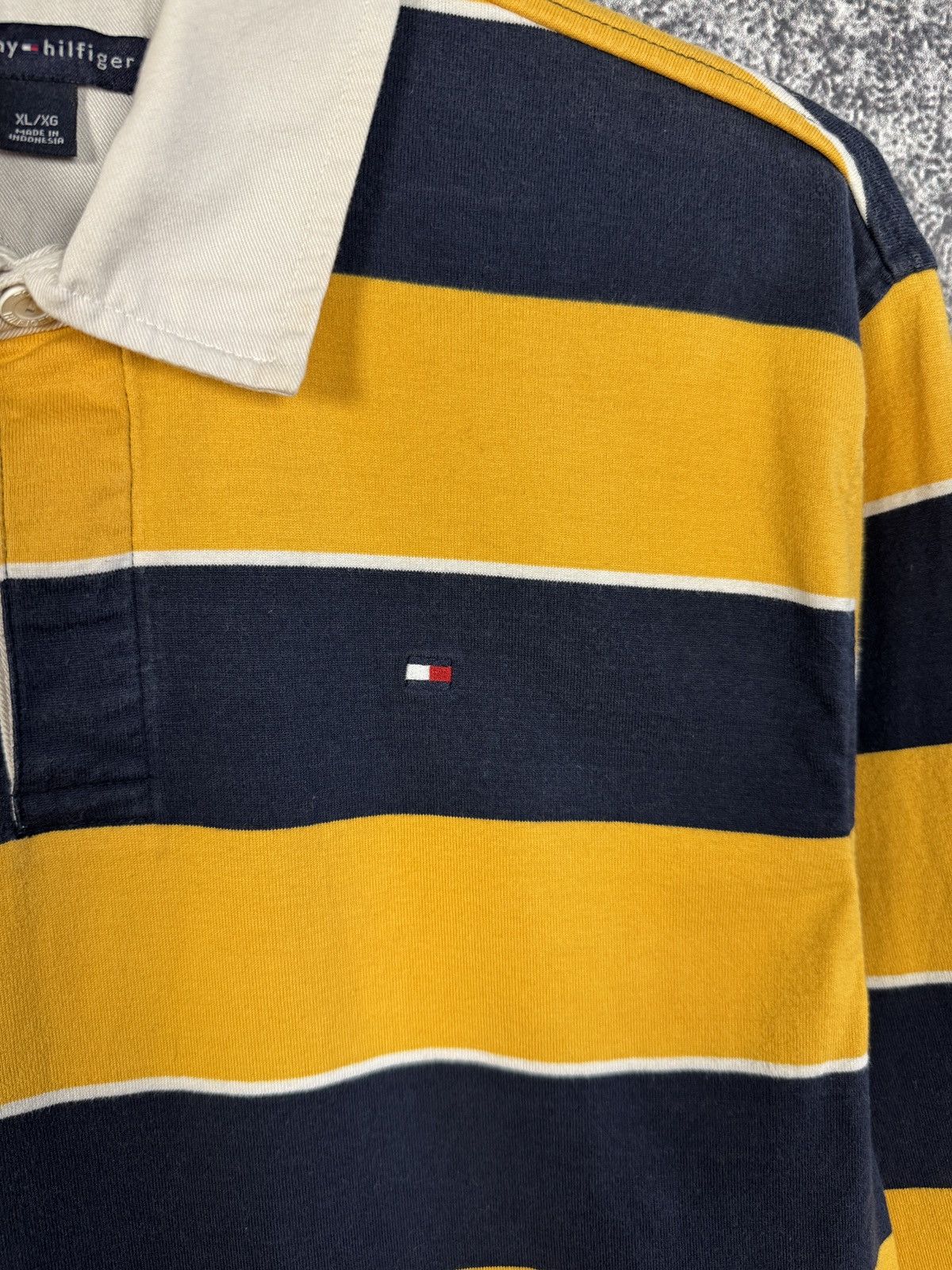 Tommy Hilfiger Tommy Hilfiger Polo Long Sleeve Striped Rugby Shirt Size XL Size XL / US 12-14 / IT 48-50 - 6 Thumbnail