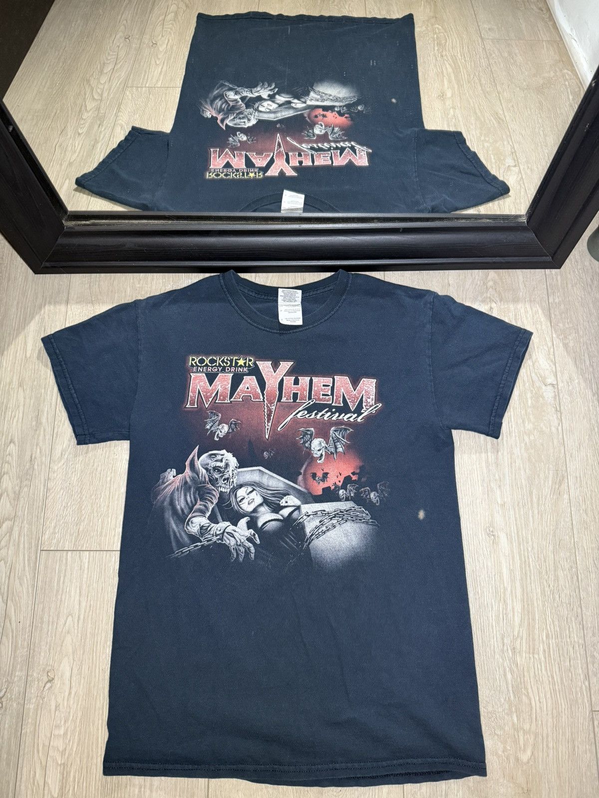 Band Tees × Vintage Vintage / Y2K 2014 Mayhem Rockstar Concert Tour Shirt Size US S / EU 44-46 / 1 - 1 Thumbnail