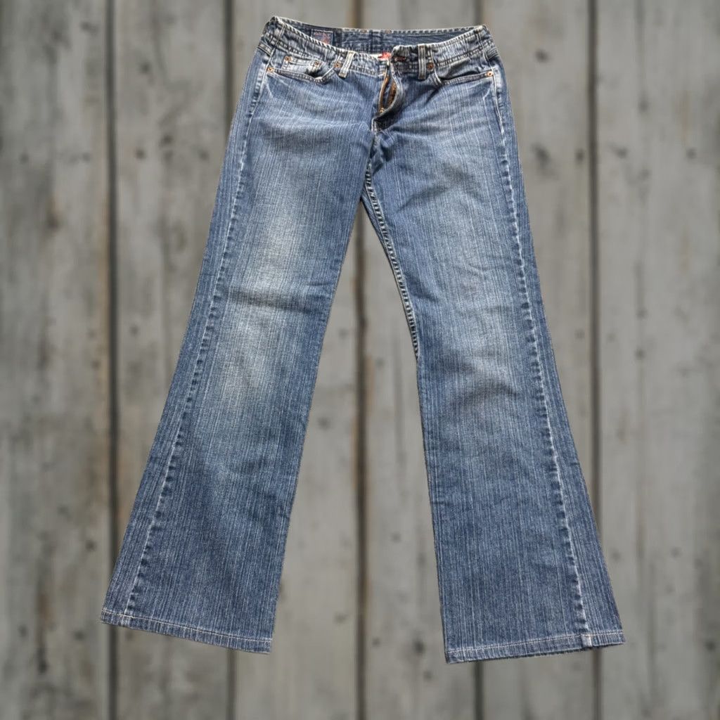 J Brand VINTAGE Lucky Brand Denim Jeans Womens 6 Bootcut Wide Leg Embroidered Western 90s Womens Size 27" / US 4 / IT 40 - 1 Thumbnail