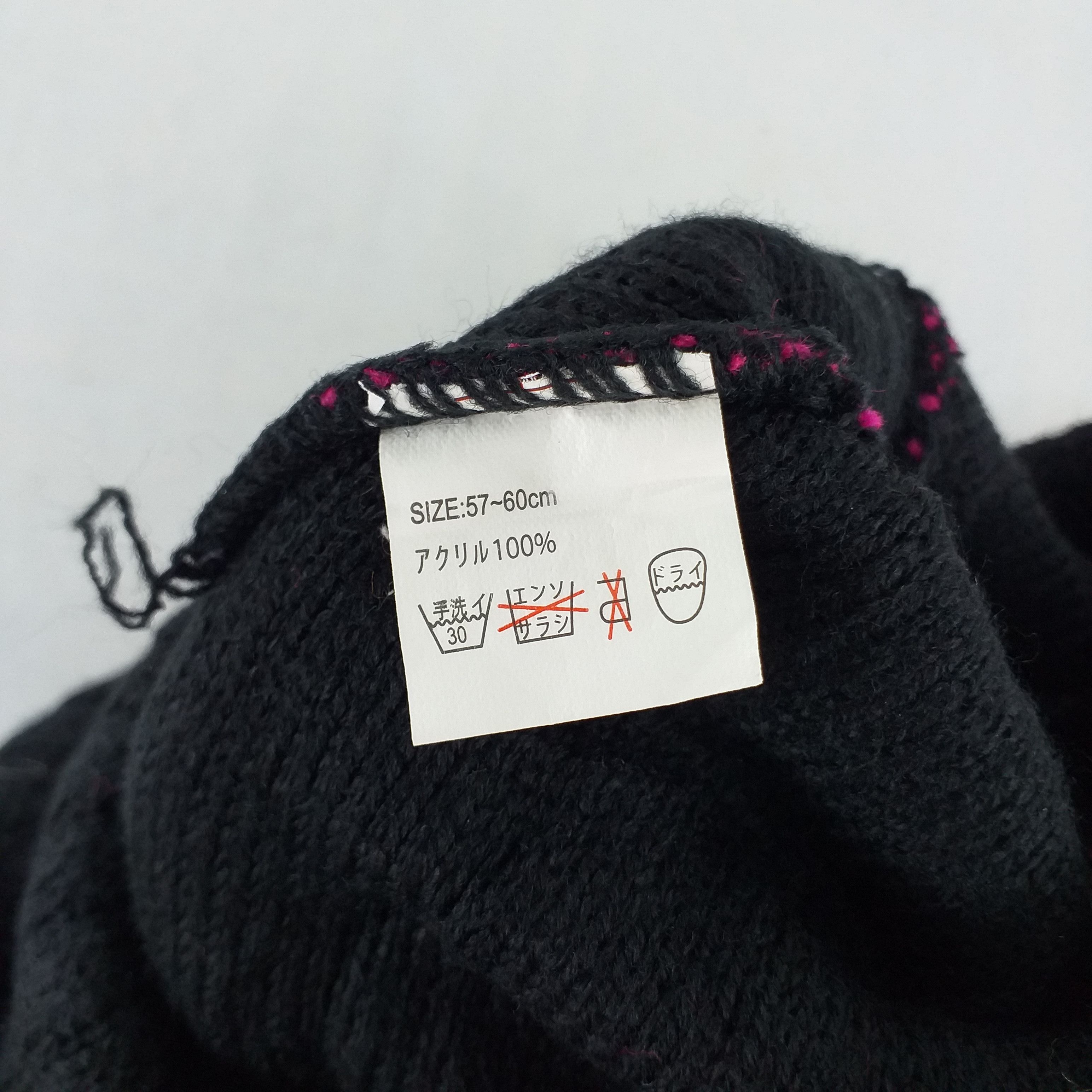 Japanese Brand Black Pink Checkered Snow Cap Hat Beanie -BN253 Size ONE SIZE - 4 Thumbnail
