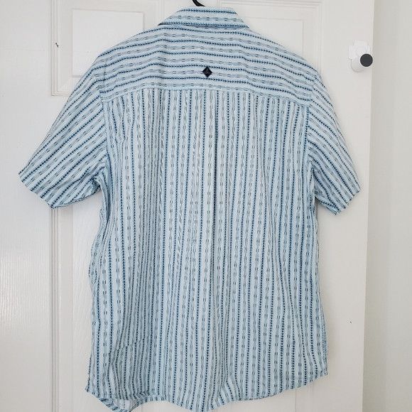 Prana prAna Torres Button Up Striped Blue Shirt Outdoor SZ:L Size US L / EU 52-54 / 3 - 8 Thumbnail