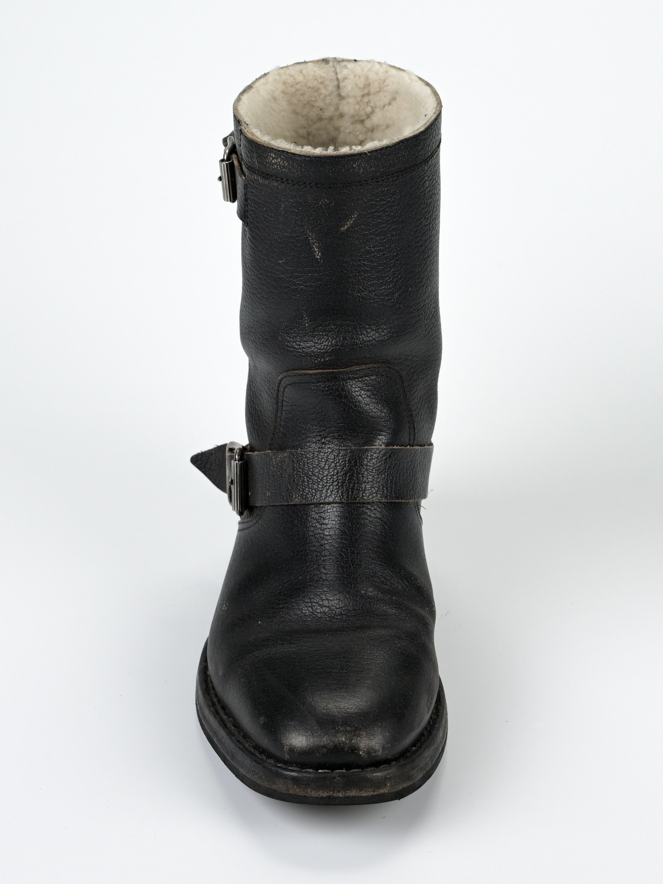 Maison Margiela Shearling-Lined Leather Biker Boots Size US 9 / EU 42 - 12 Thumbnail