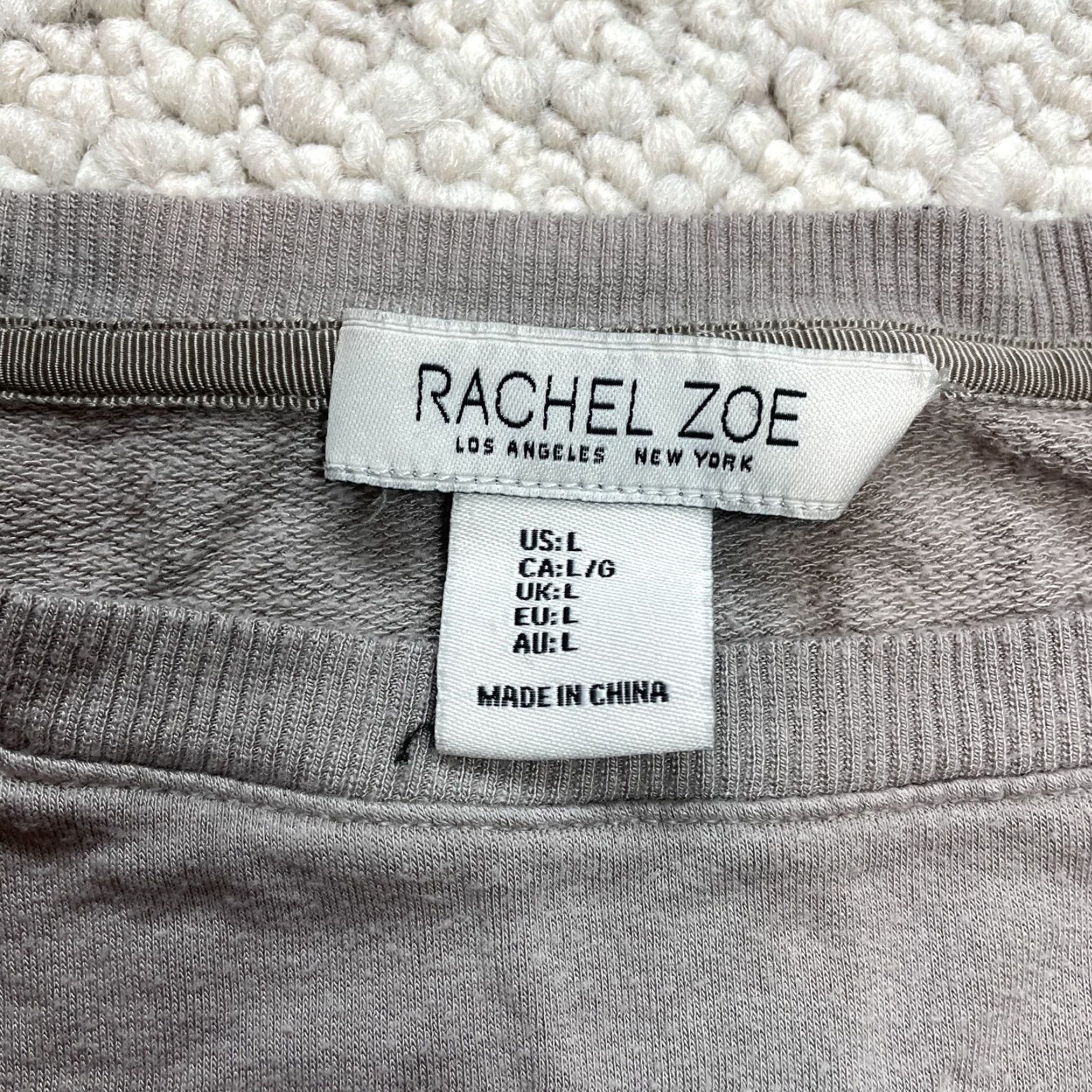 Rachel Zoe Rachel Zoe Sweatshirt Womens Large Gray Short Sleeve Pullover Rolled Cuffs Rayon Size L / US 10 / IT 46 - 4 Thumbnail