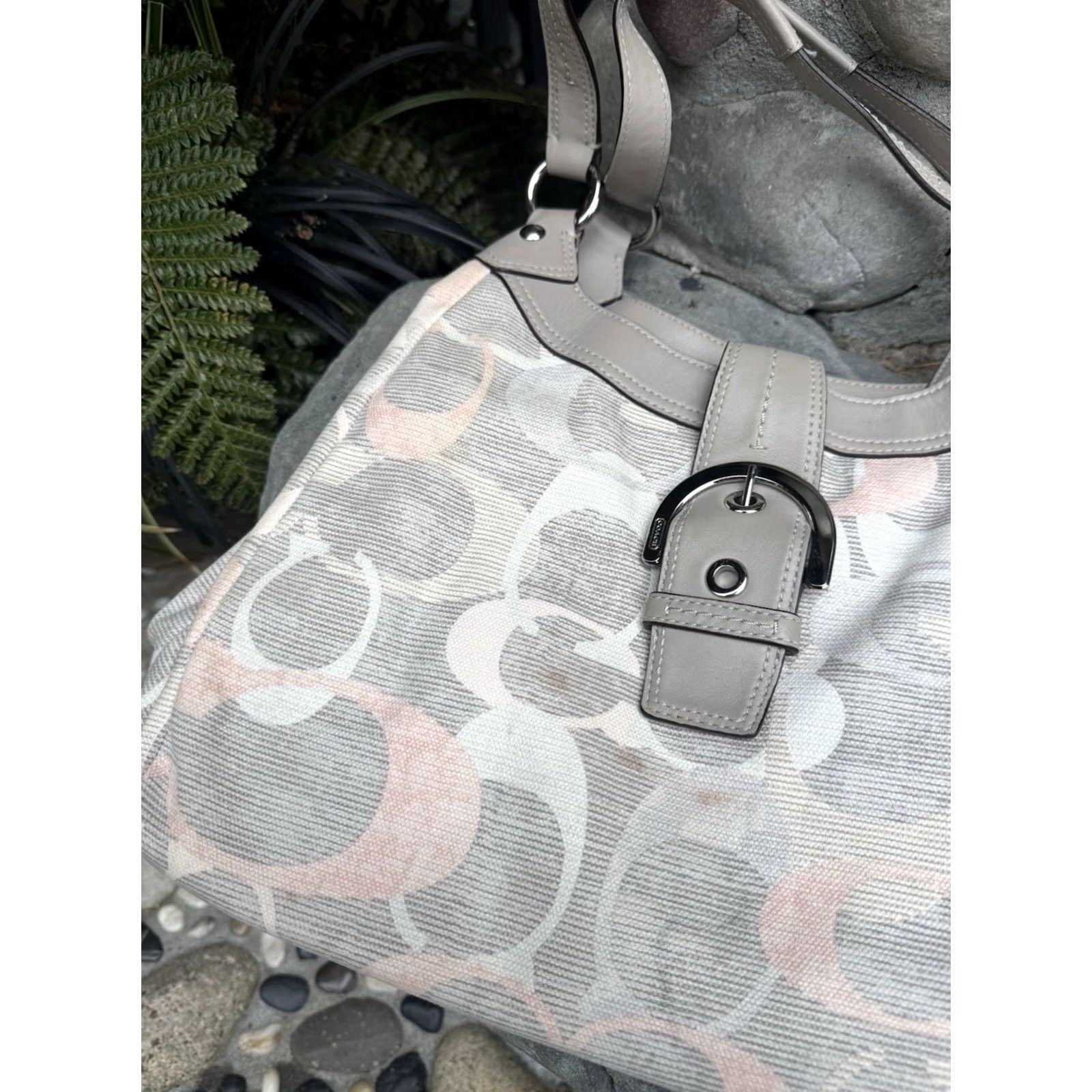 Coach Coach SoHo Lynn Hobo Shoulder Bag Purse Womens Gray Medium Size ONE SIZE - 3 Thumbnail