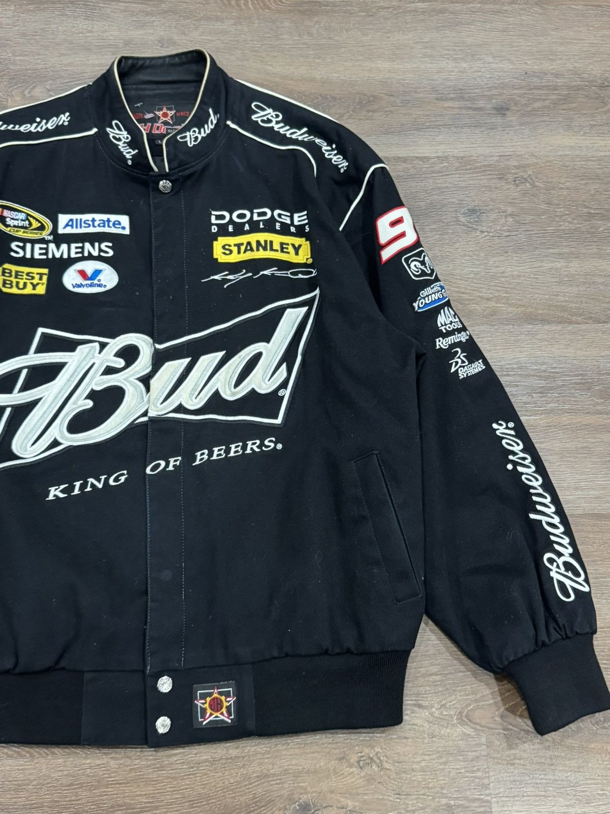 JH Design VINTAGE JEFF HAMILTON BUDWEISER RACING JACKET Size US L / EU 52-54 / 3 - 7 Thumbnail