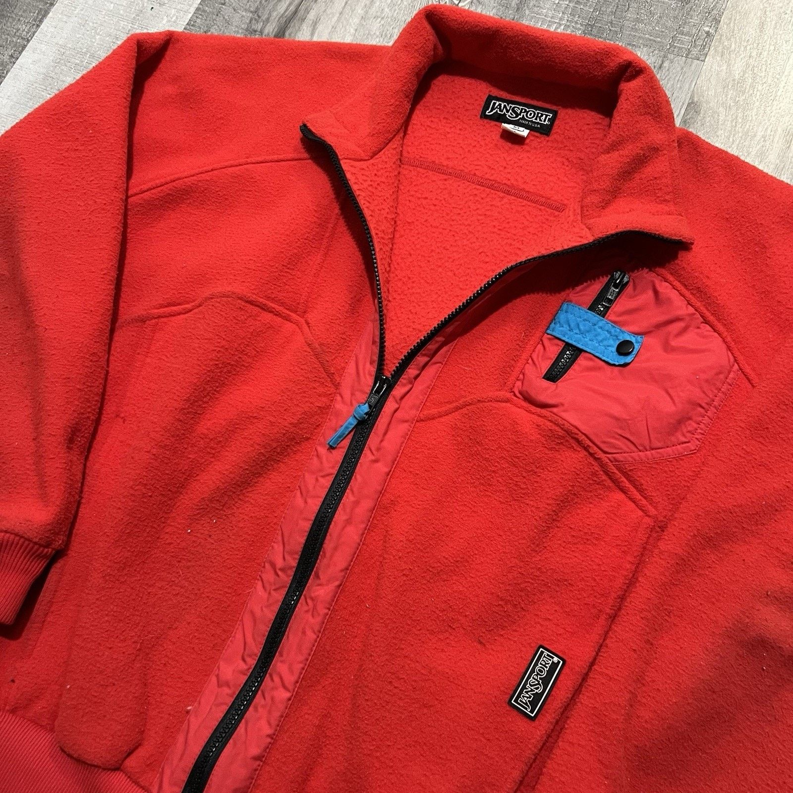 Jansport VTG Jansport Fleece Jacket 1980s Chest Pocket Ski Hike USA M Size US L / EU 52-54 / 3 - 2 Thumbnail