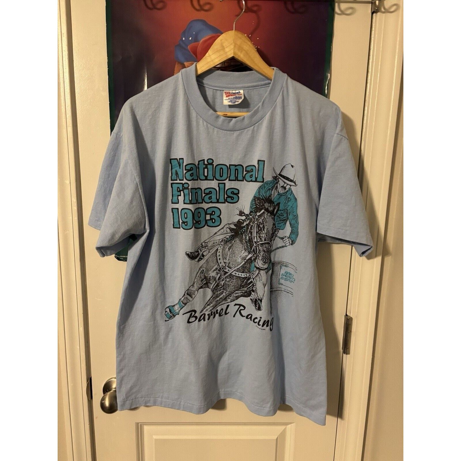 Other Vintage blue national finals 1993 Barrel Racing T-shirt XL Size US XL / EU 56 / 4 - 1 Thumbnail