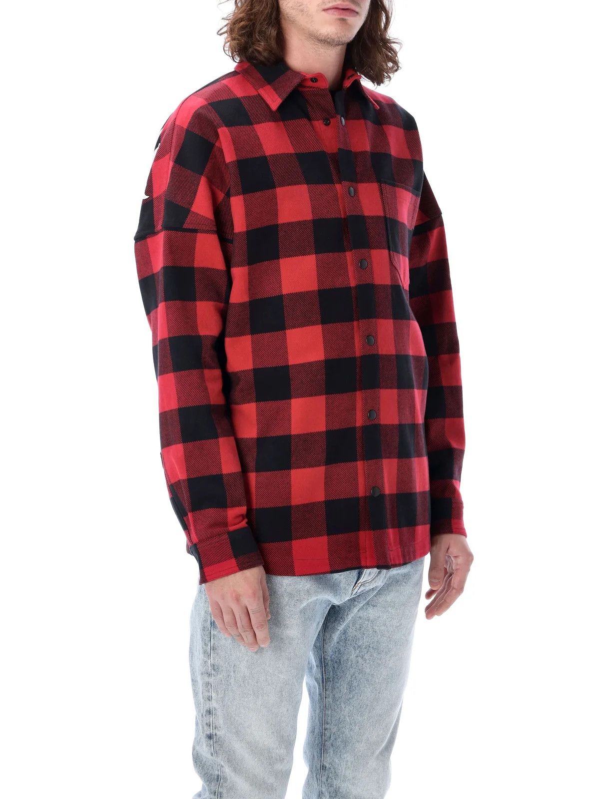 Palm Angels o1y0325 Logo Checked Shirt in Red/Black Size US S / EU 44-46 / 1 - 3 Thumbnail