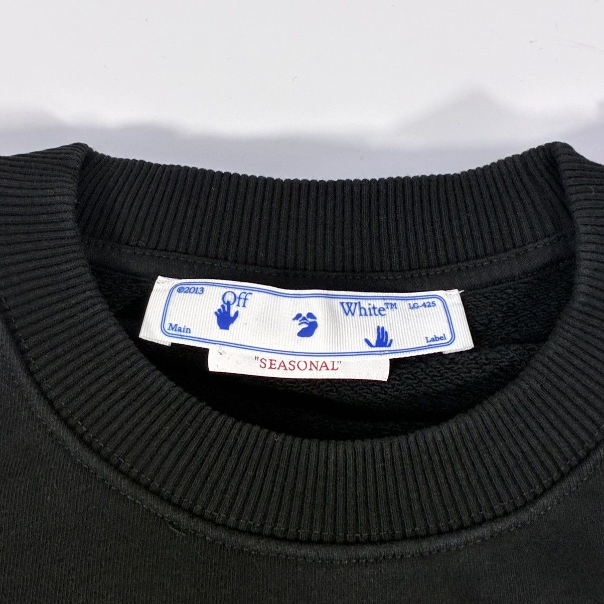 Off-White Off-White Floral Arrow Cotton Crewneck Sweatshirt M Black Size M / US 6-8 / IT 42-44 - 8 Thumbnail