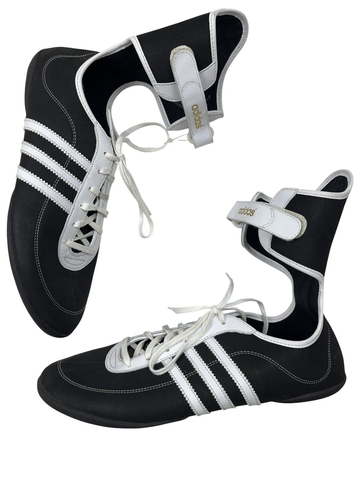 Adidas Vintage 2004 Adidas Mary Jane Hi Leather Sneakers Boxing Size US 9.5 / IT 39.5 - 1 Thumbnail