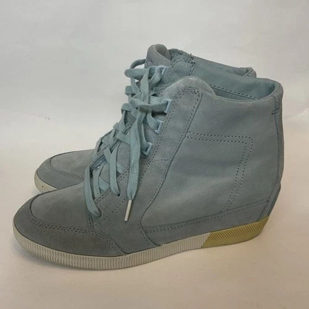 SOREL Sorel Out N About Blue Suede Lace Up Wedge Booties Women 10 Size US 10 / IT 40 - 12 Thumbnail