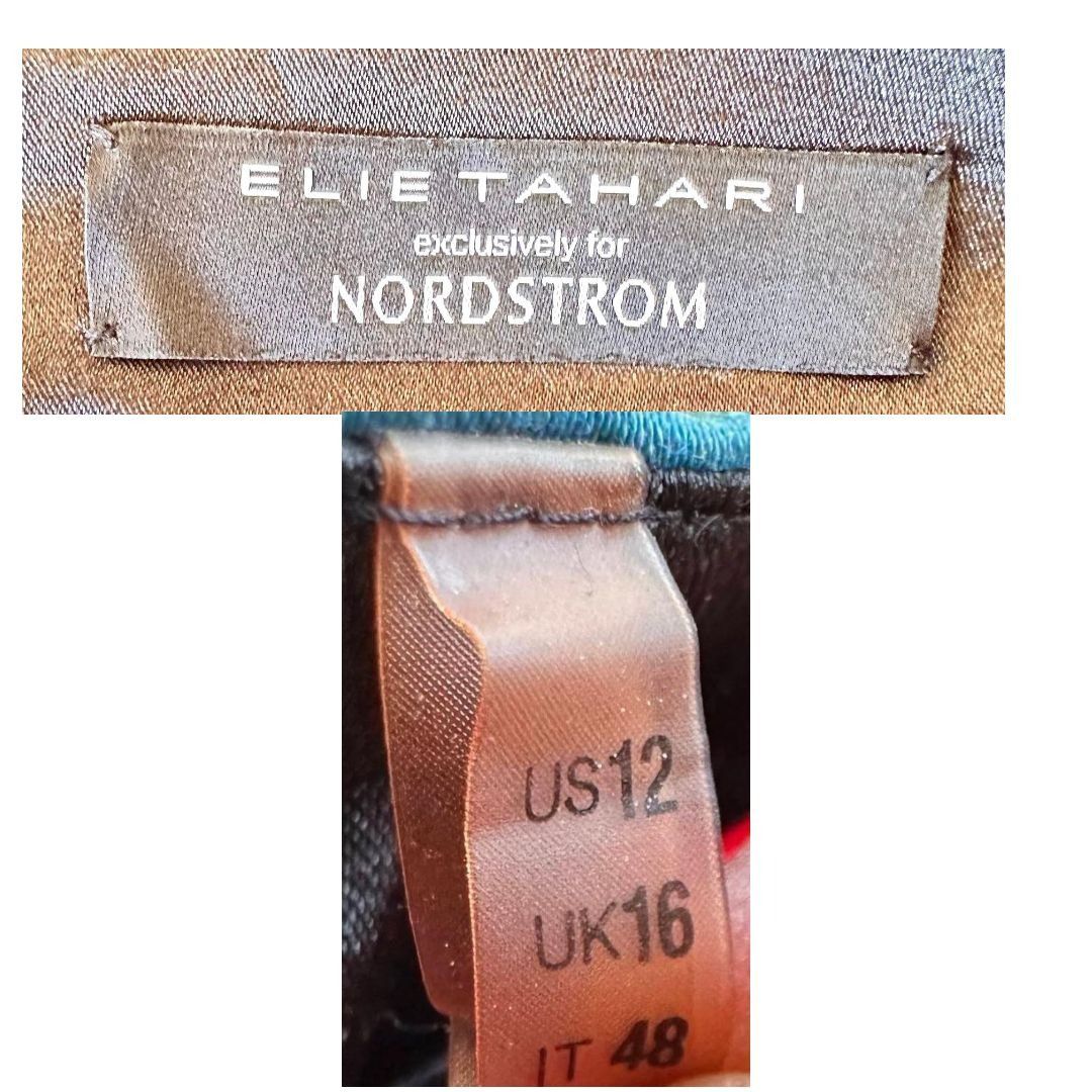 Elie Tahari × Nordstrom Elie Tahari Nordstrom Watercolor Skirt Size 12 A Line Zip Size 32" / US 10 / IT 46 - 11 Thumbnail