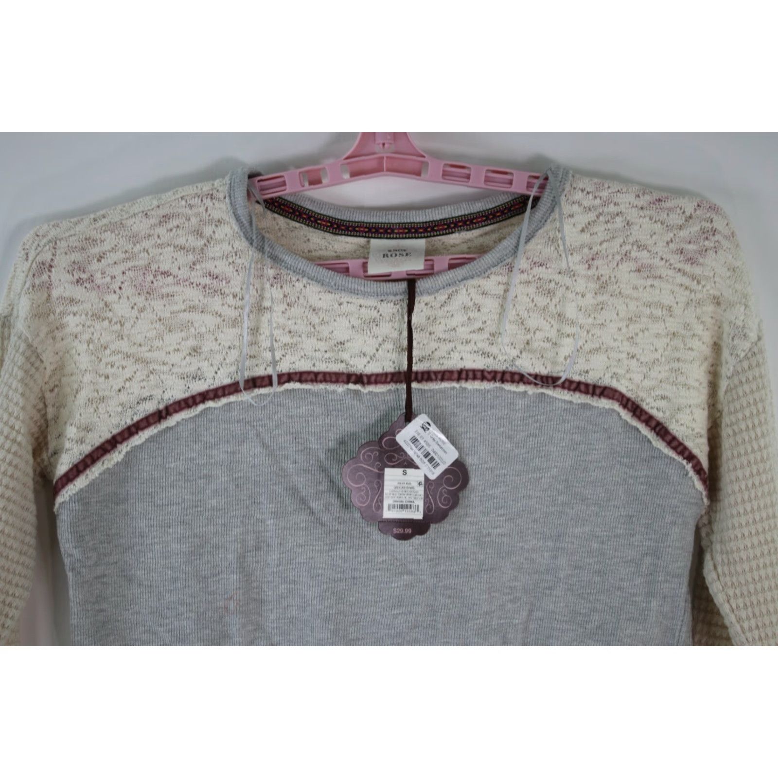 Vintage VINTAGE Knox Rose Womens Sweatshirt Top Casual Long Sleeve Lace Gray Size Small Size S / US 4 / IT 40 - 5 Thumbnail
