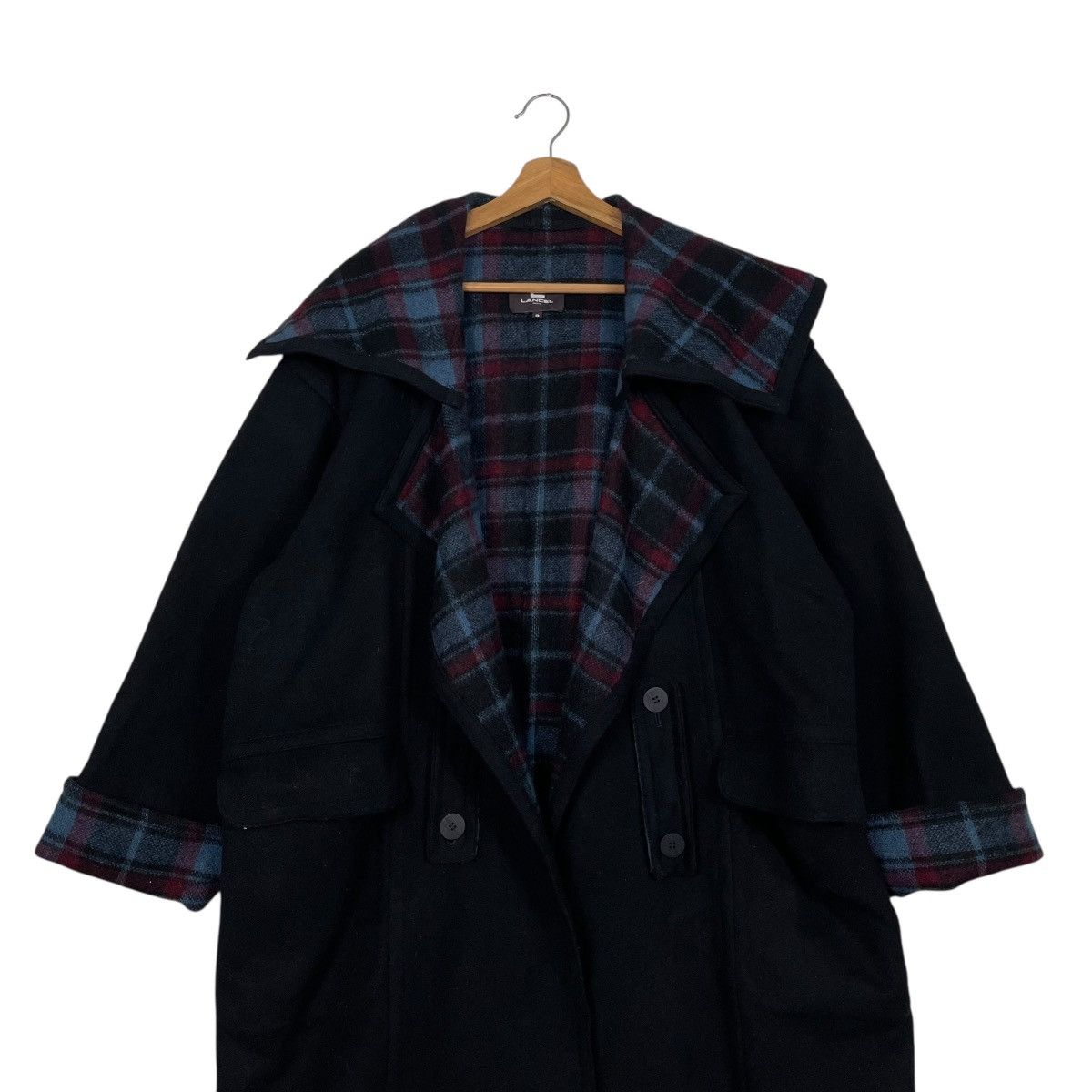 Lancel Lancel Paris Hooded Wool Coat Prominent Plaid Lining Size M / US 6-8 / IT 42-44 - 3 Thumbnail