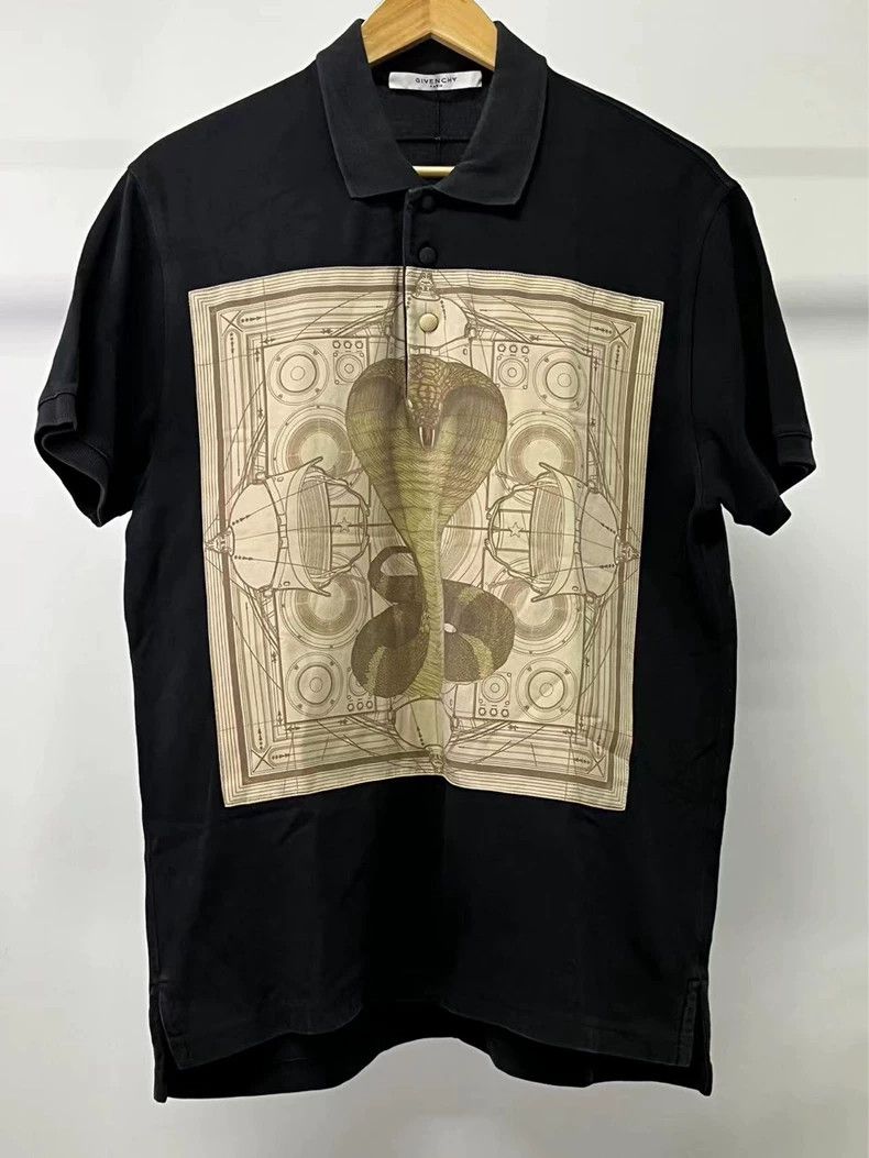 Givenchy Givenchy Cobra Print Heavy-Duty Button Polo Short Sleeve Size US XS / EU 42 / 0 - 1 Thumbnail