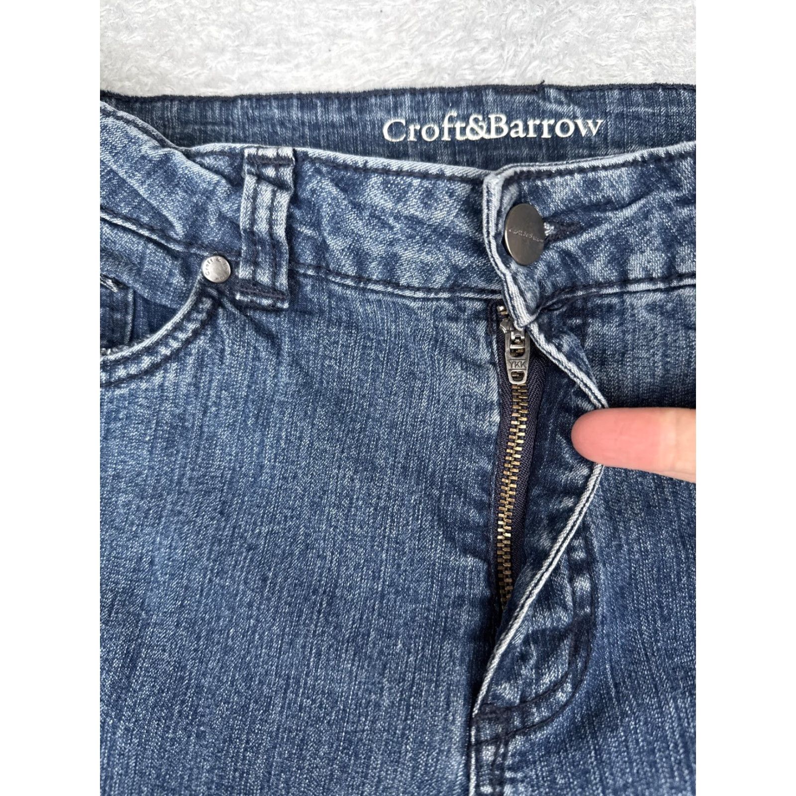 Croft & Barrow Croft & Barrow Jeans Womens 29x28 Blue Denim Straight Leg Mid Rise Natural Fit Size 29" - 5 Thumbnail