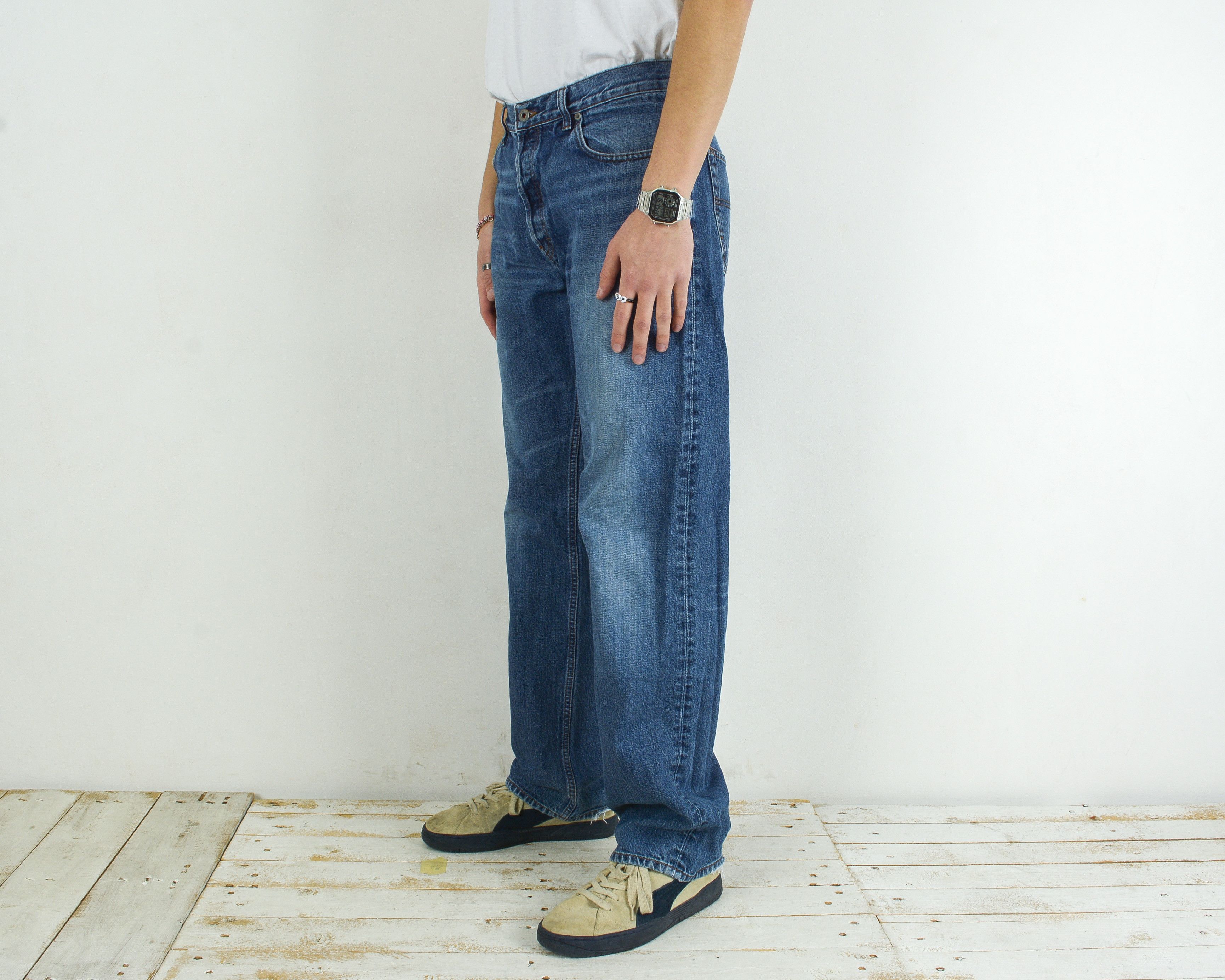 Tommy Hilfiger Flag Men W36 L34 Regular Straight Jeans Denim Pants Trousers Size US 36 / EU 52 - 3 Thumbnail