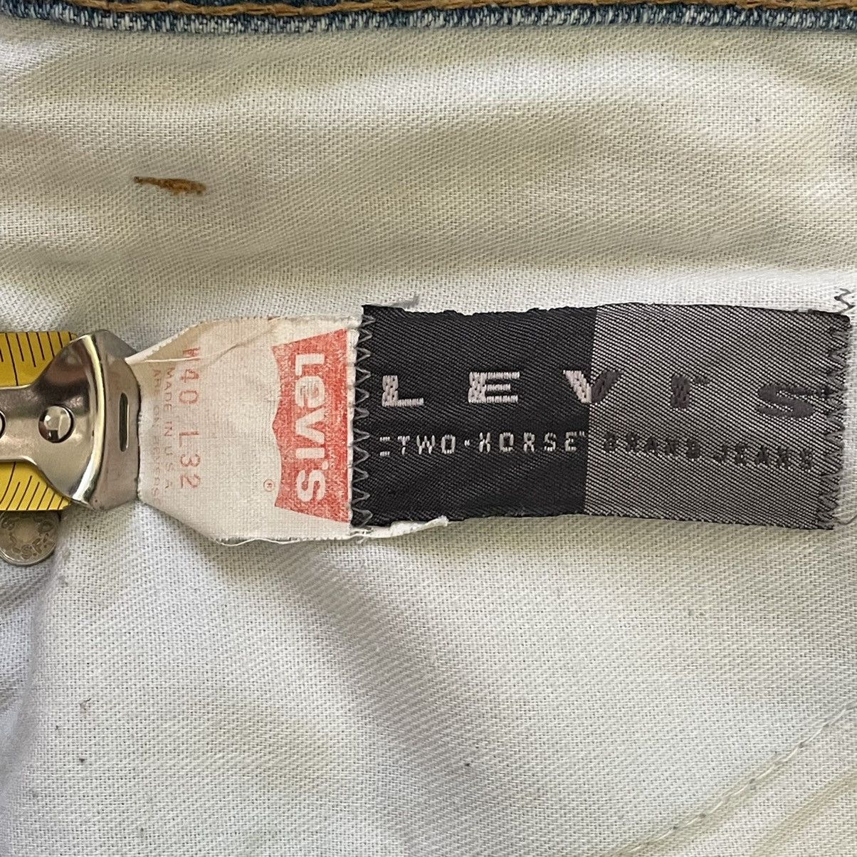 Levi's Vintage Clothing Levis Two Horse Brand Jeans 40x32 Leather Tab Made in USA Size US 40 / EU 56 - 9 Thumbnail