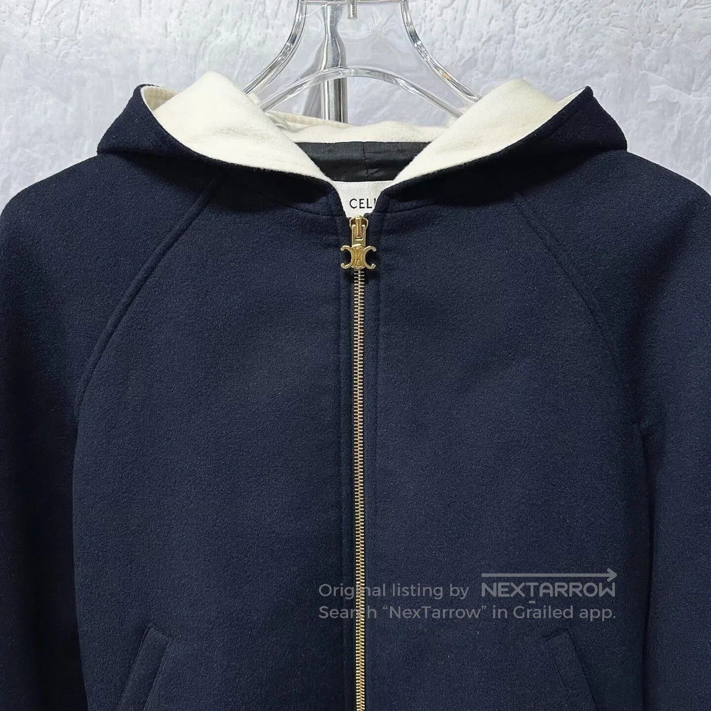 Celine celine embroidered hooded zip-up jacket. Size S / US 4 / IT 40 - 3 Thumbnail