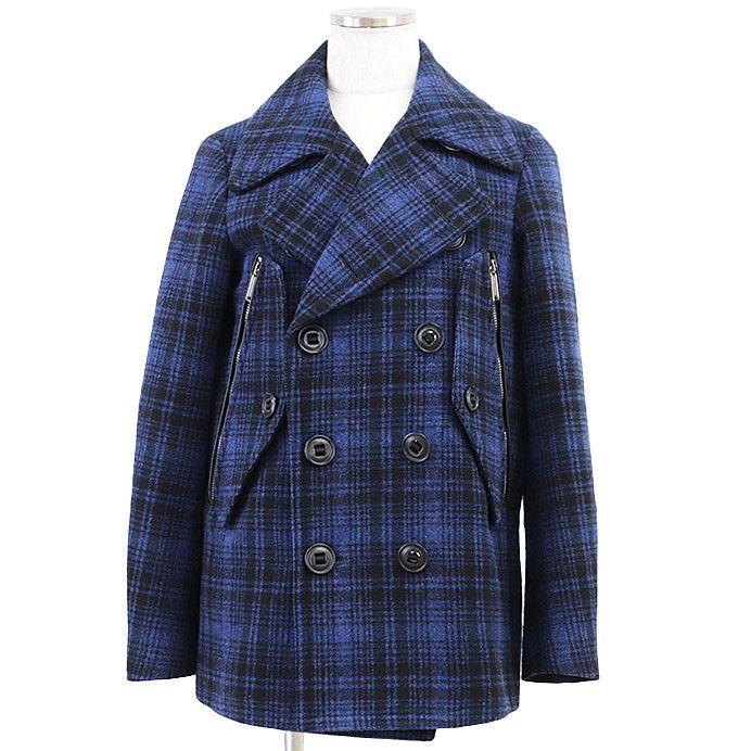 Dsquared2 Dsquared2 DSQUARED2 P Coat Wool Cow Leather Coat Textile Outerwear DUTY FREE for USA Size ONE SIZE - 1 Thumbnail