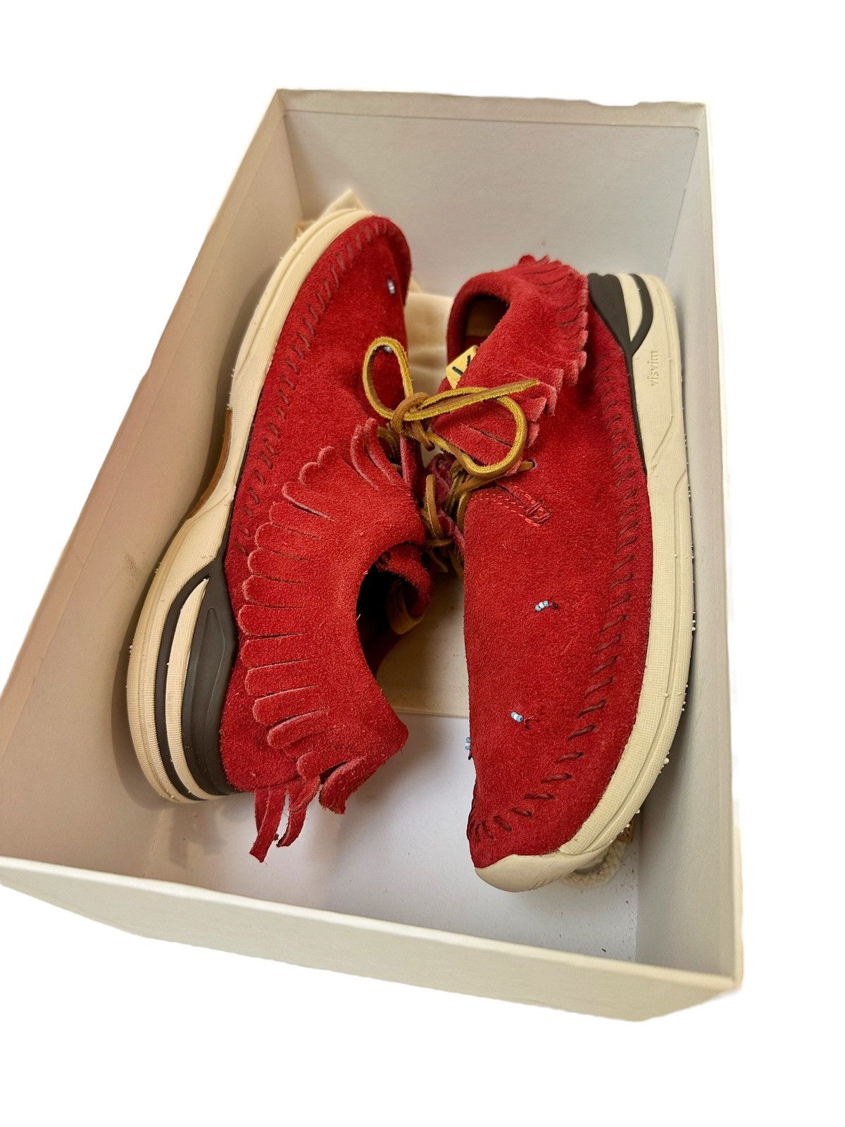 Visvim Maliseet Shaman-Folk Red Suede Moccasin Size US 8.5 / EU 41-42 - 9 Thumbnail