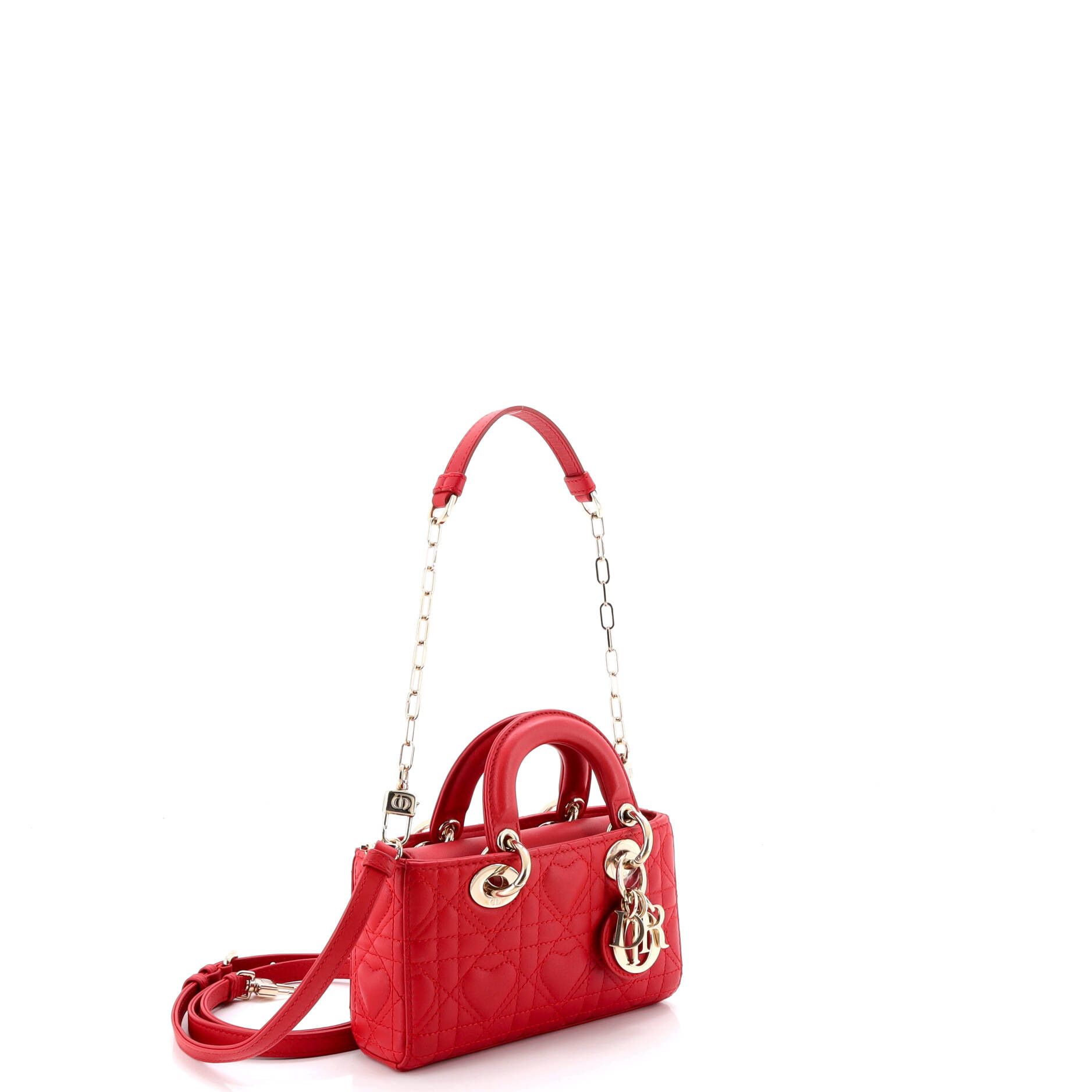 Dior Lady D-Joy Bag Heart Cannage Quilt Leather Micro Size ONE SIZE - 1 Thumbnail