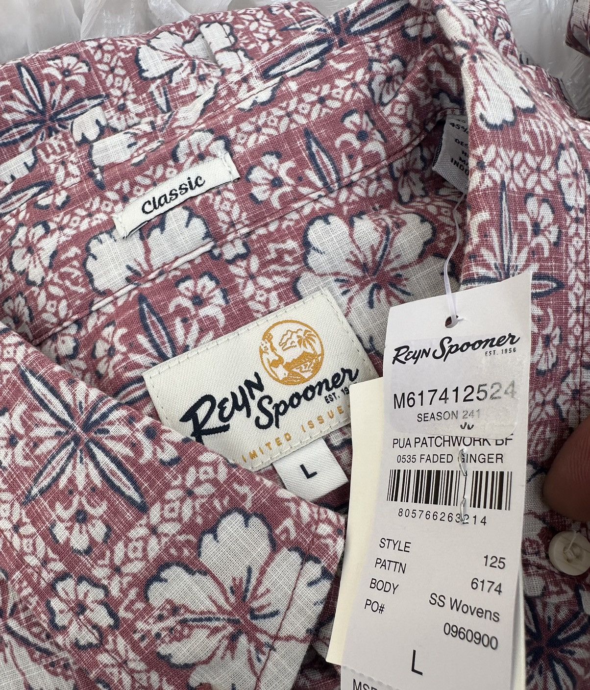 Reyn Spooner New Reyn Spooner Classic Pua Patchwork Pink Hawaiian Men's L Size US L / EU 52-54 / 3 - 4 Thumbnail