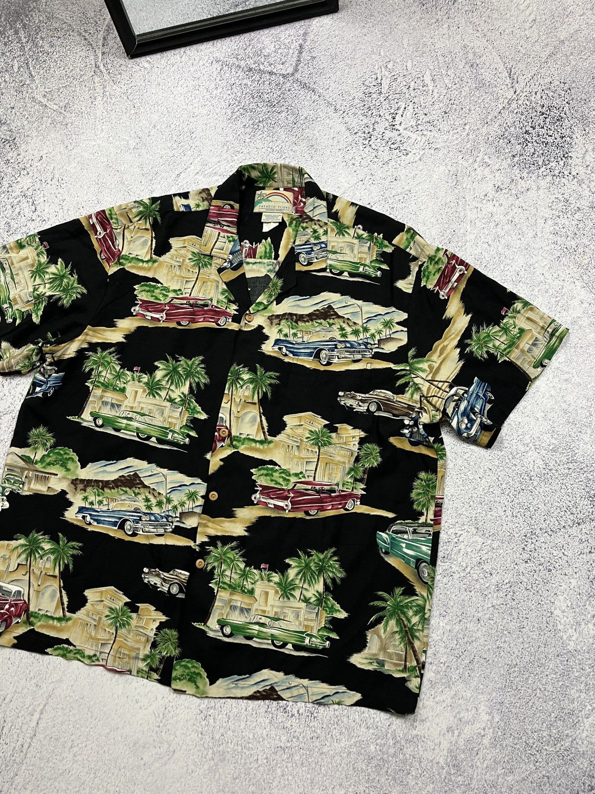 Paradise Found × Vintage Vintage Found Paradise Rayon General Motors Hawaiian Shirt Size US XL / EU 56 / 4 - 5 Thumbnail