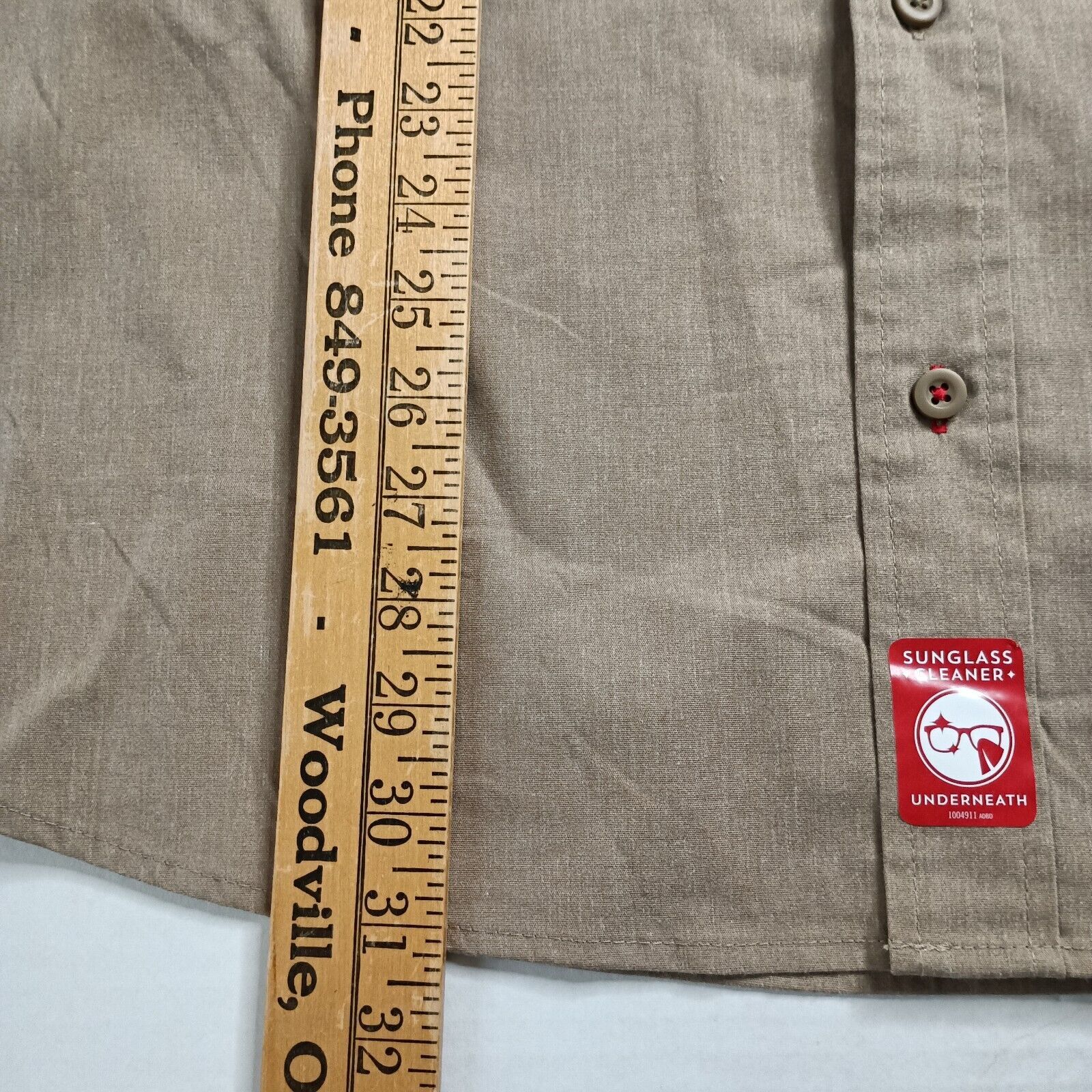 Wrangler Wrangler S/S Twill Button Up Shirt Beige Relaxed Fit Size XL Size US XL / EU 56 / 4 - 5 Thumbnail