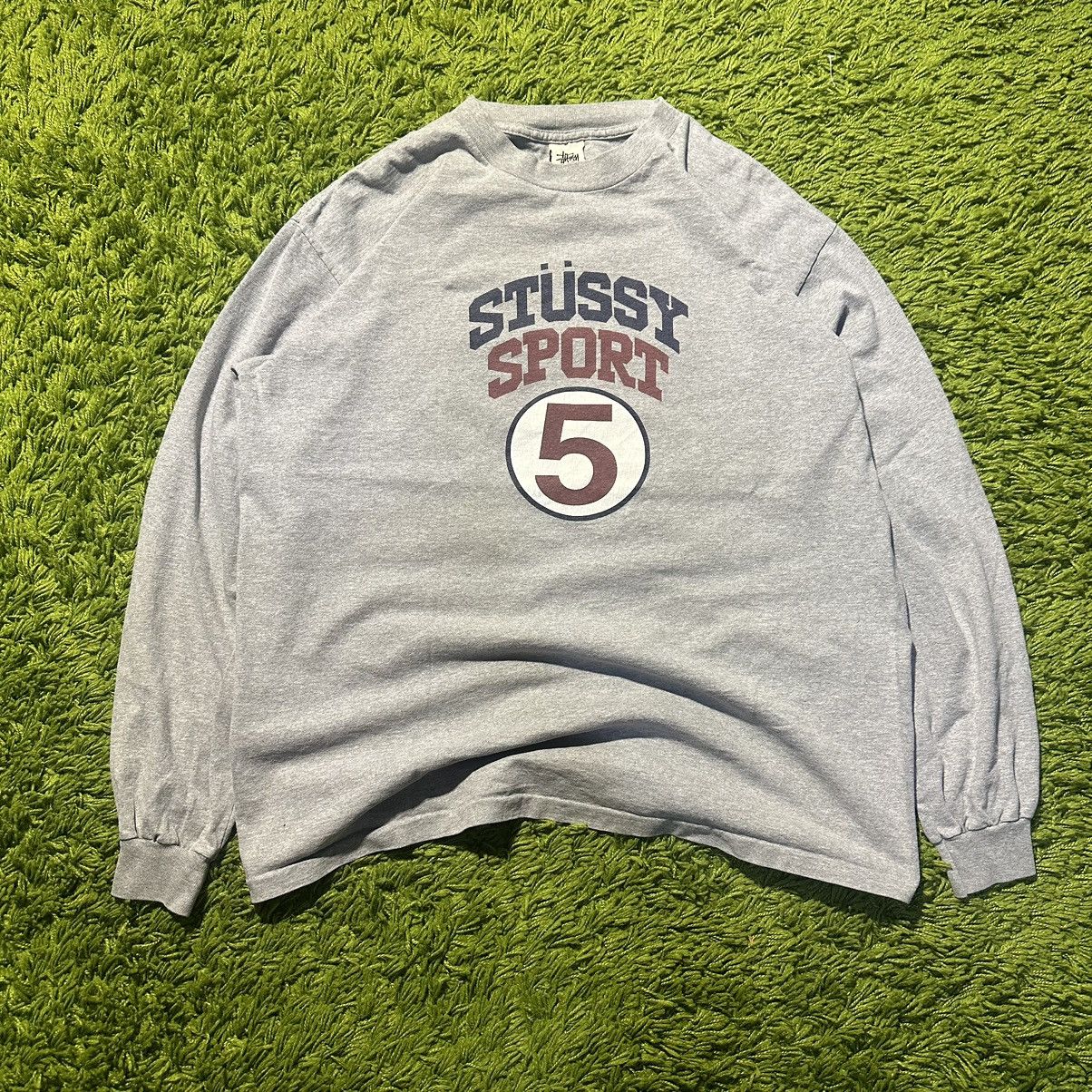 Stussy × Vintage Vintage 90s Stussy Sport “5” Tee Size US XL / EU 56 / 4 - 1 Thumbnail