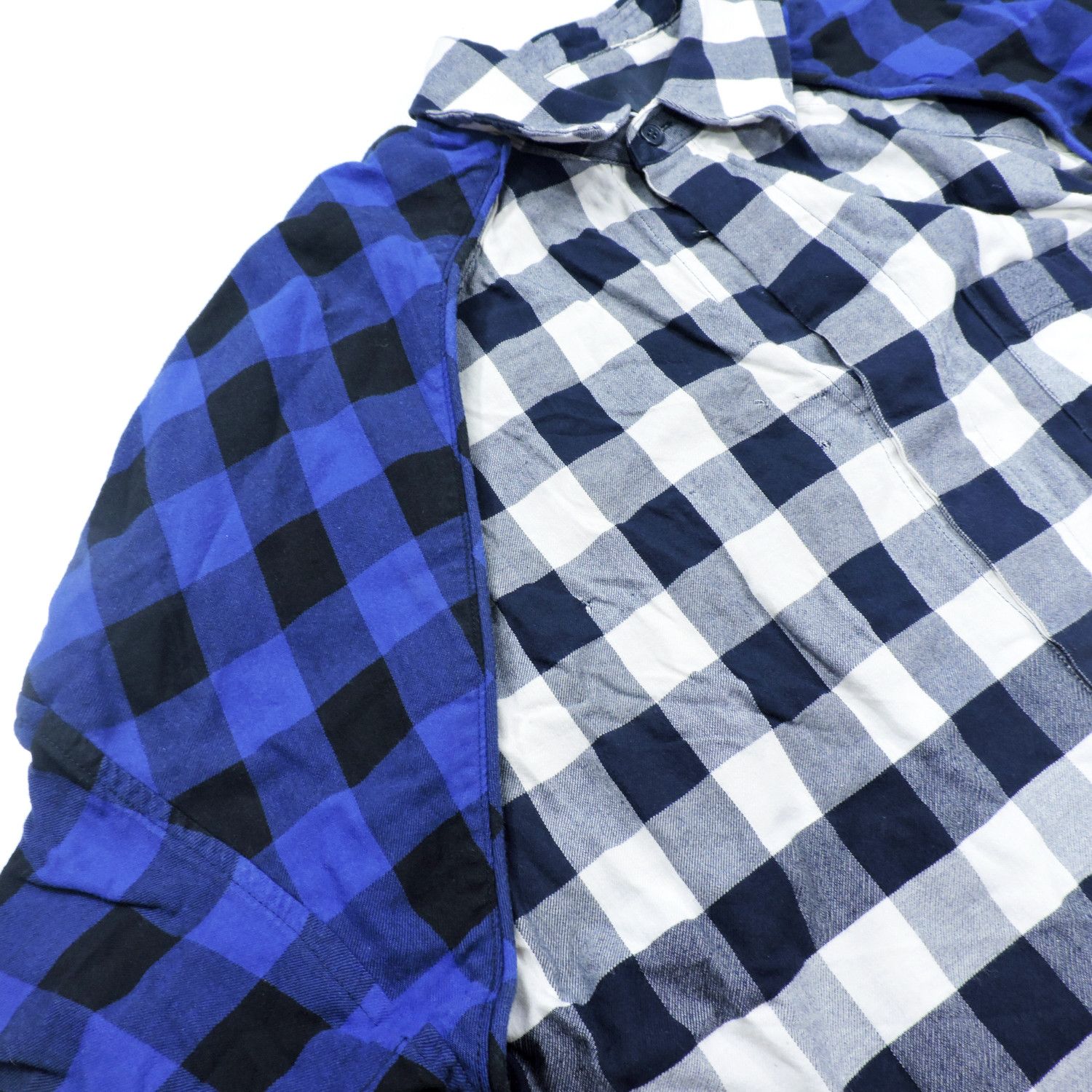 Juun.J JUNN.J DOUBLE LAYER PLAID LONG SLEEVE SHIRT Size US S / EU 44-46 / 1 - 11 Thumbnail