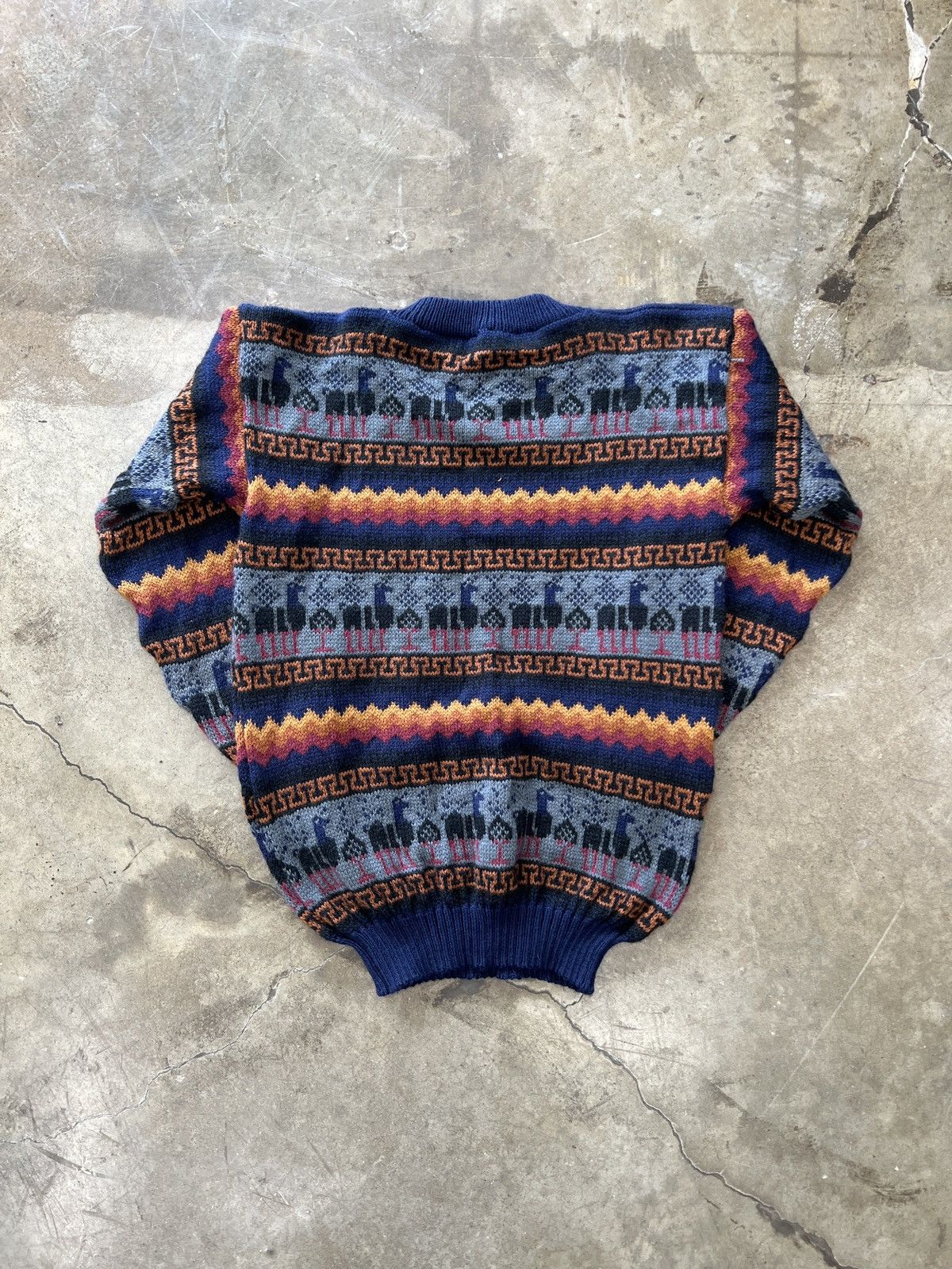 Vintage Vintage 80s Alpaca Lama Patterned Sweater Sz. Small Size US S / EU 44-46 / 1 - 4 Thumbnail