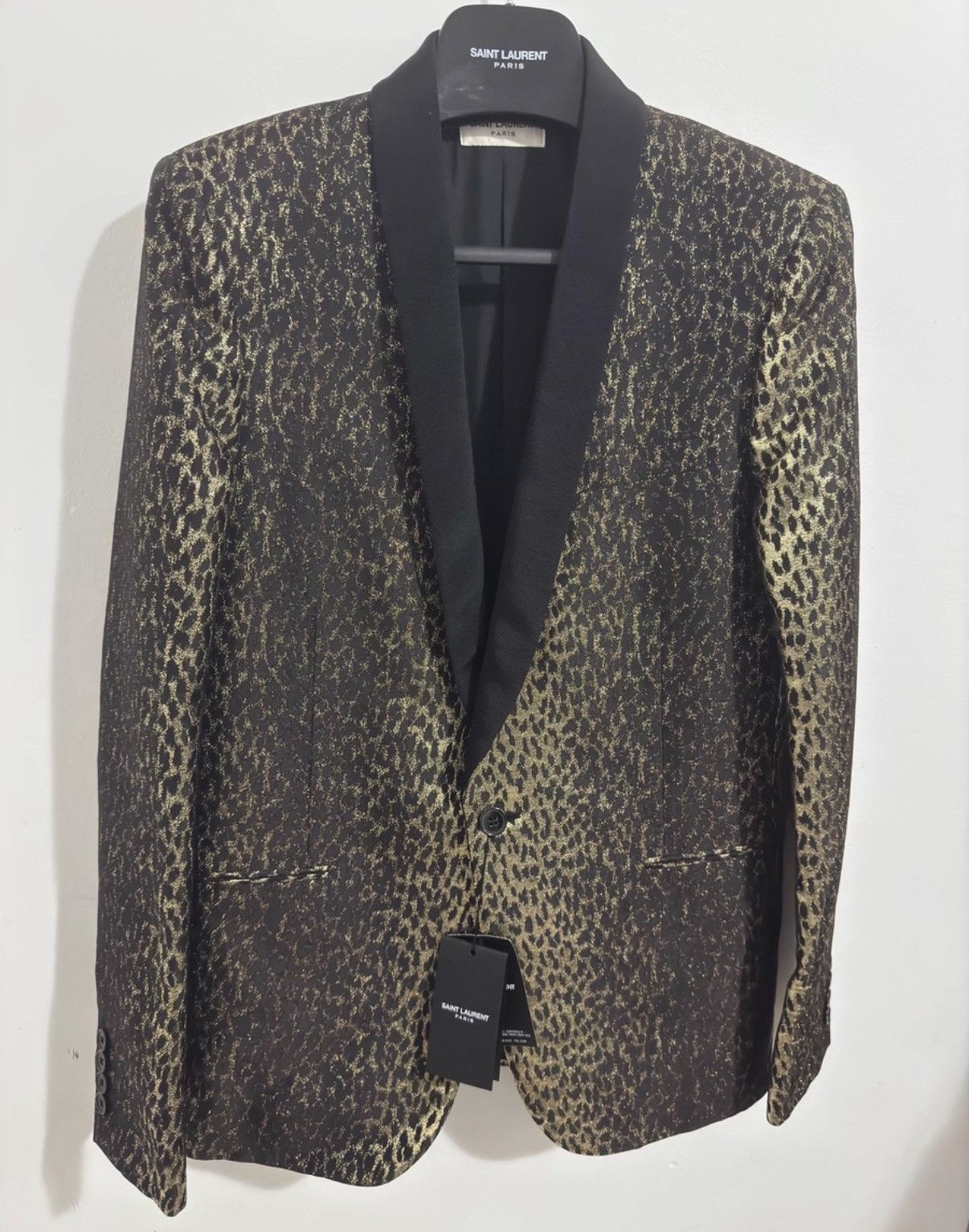 Saint Laurent Paris Saint Laurent Shawl Collar Gradient Leopard Print Blazer Size US M / EU 48-50 / 2 - 3 Thumbnail