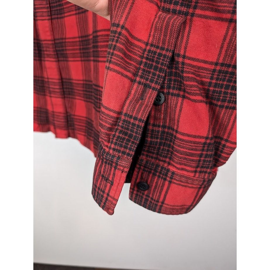 Balenciaga o1rshd1 Hooded Oversized Shirt Check in Red/Black Size US L / EU 52-54 / 3 - 8 Thumbnail