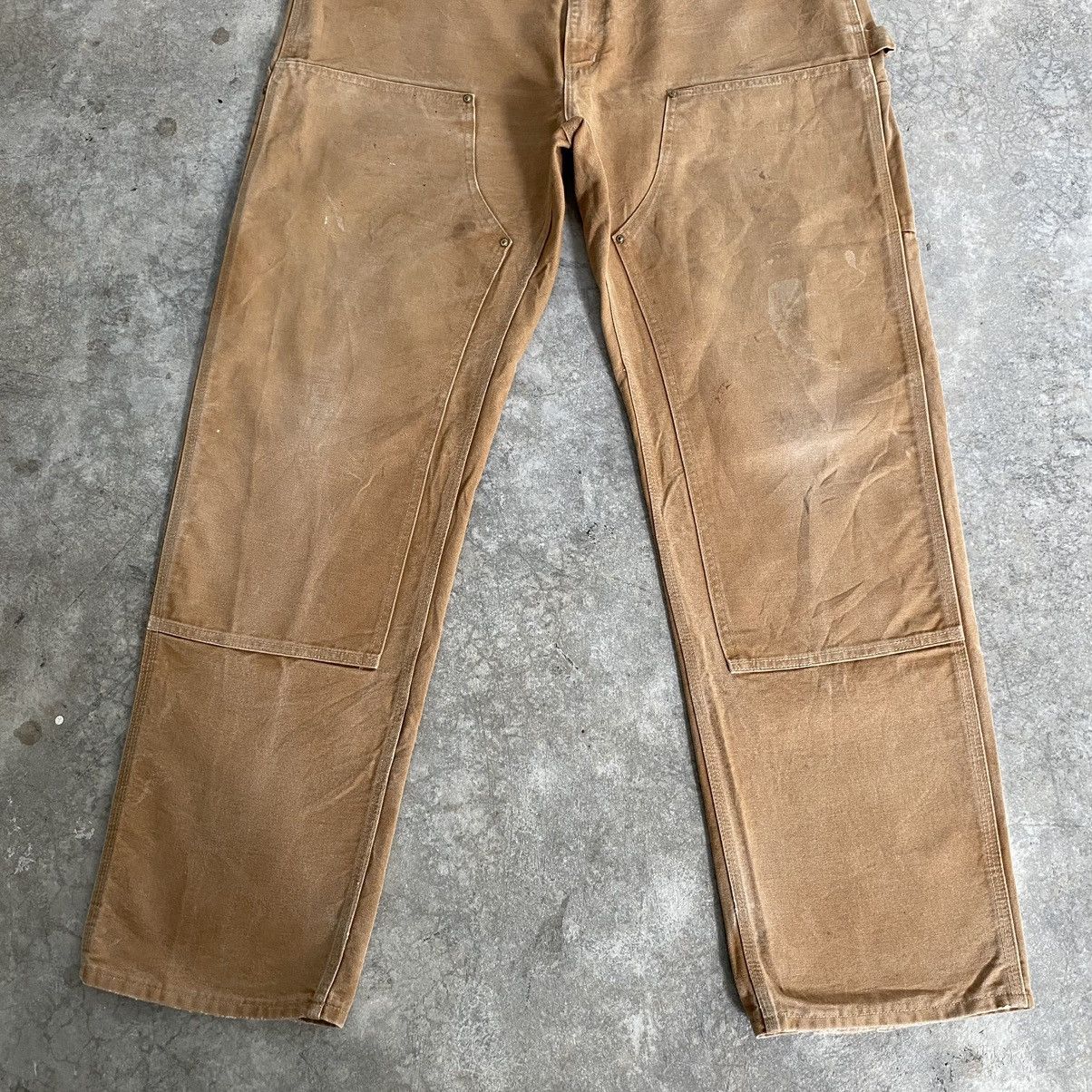 Carhartt Vintage Carhartt Double Knee Faded Tan Carpenter Pants Size US 39 - 3 Thumbnail