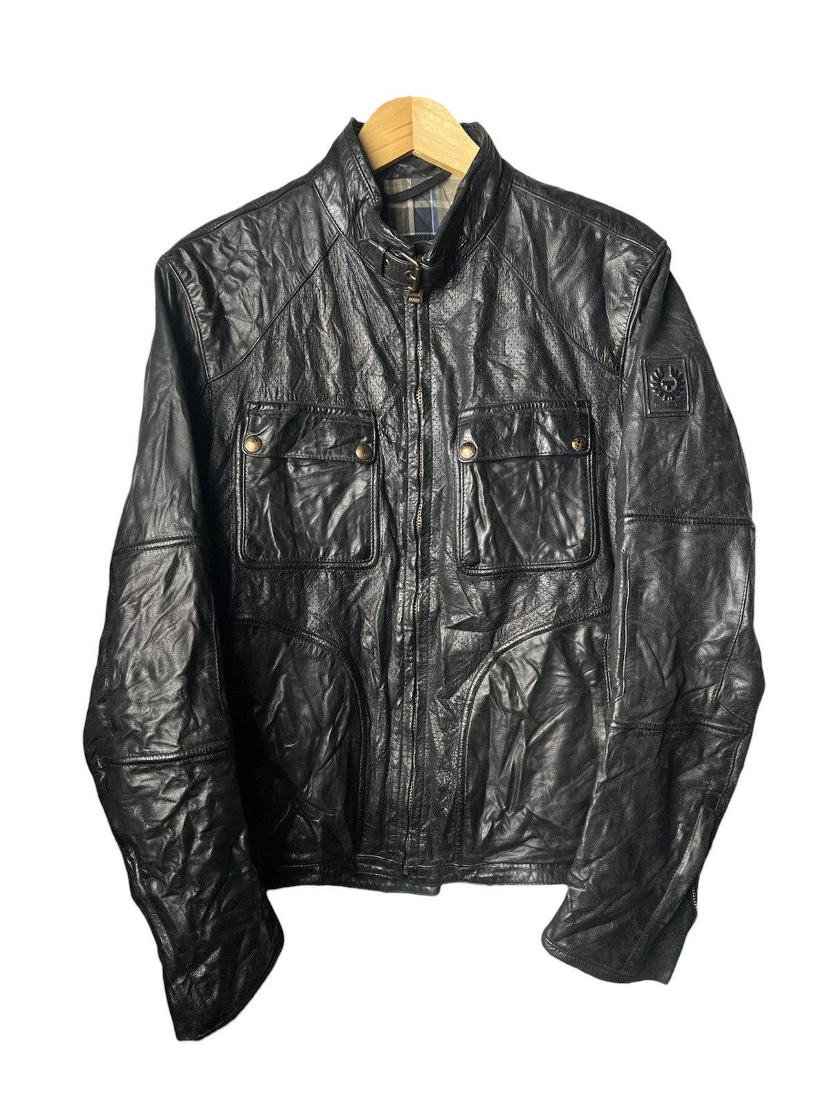 Belstaff Belstaff Leather Biker Zip Jacket Size US XL / EU 56 / 4 - 1 Thumbnail