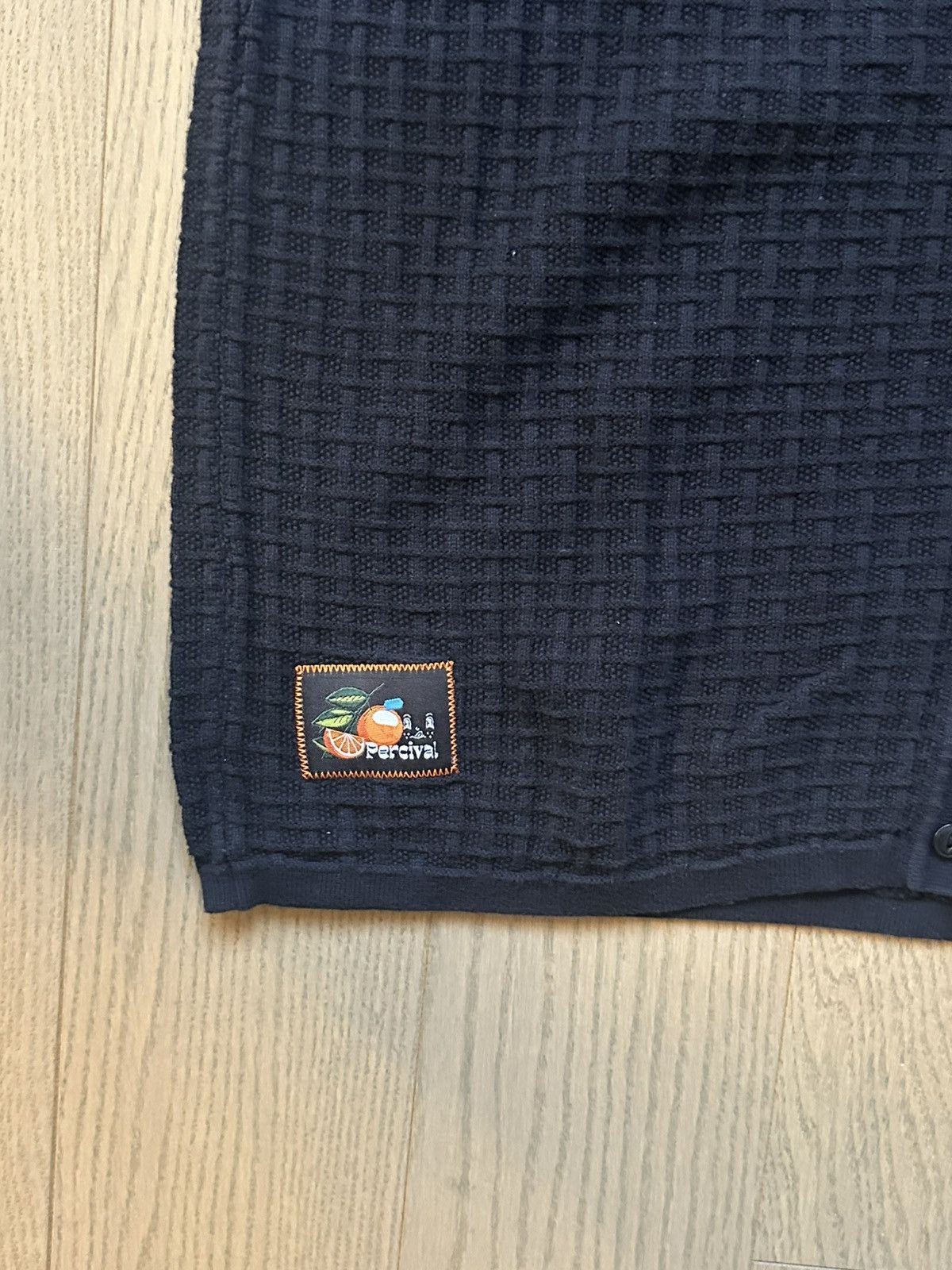 Percival Dark Blue Dip Dab Knit Polo Size US M / EU 48-50 / 2 - 4 Thumbnail
