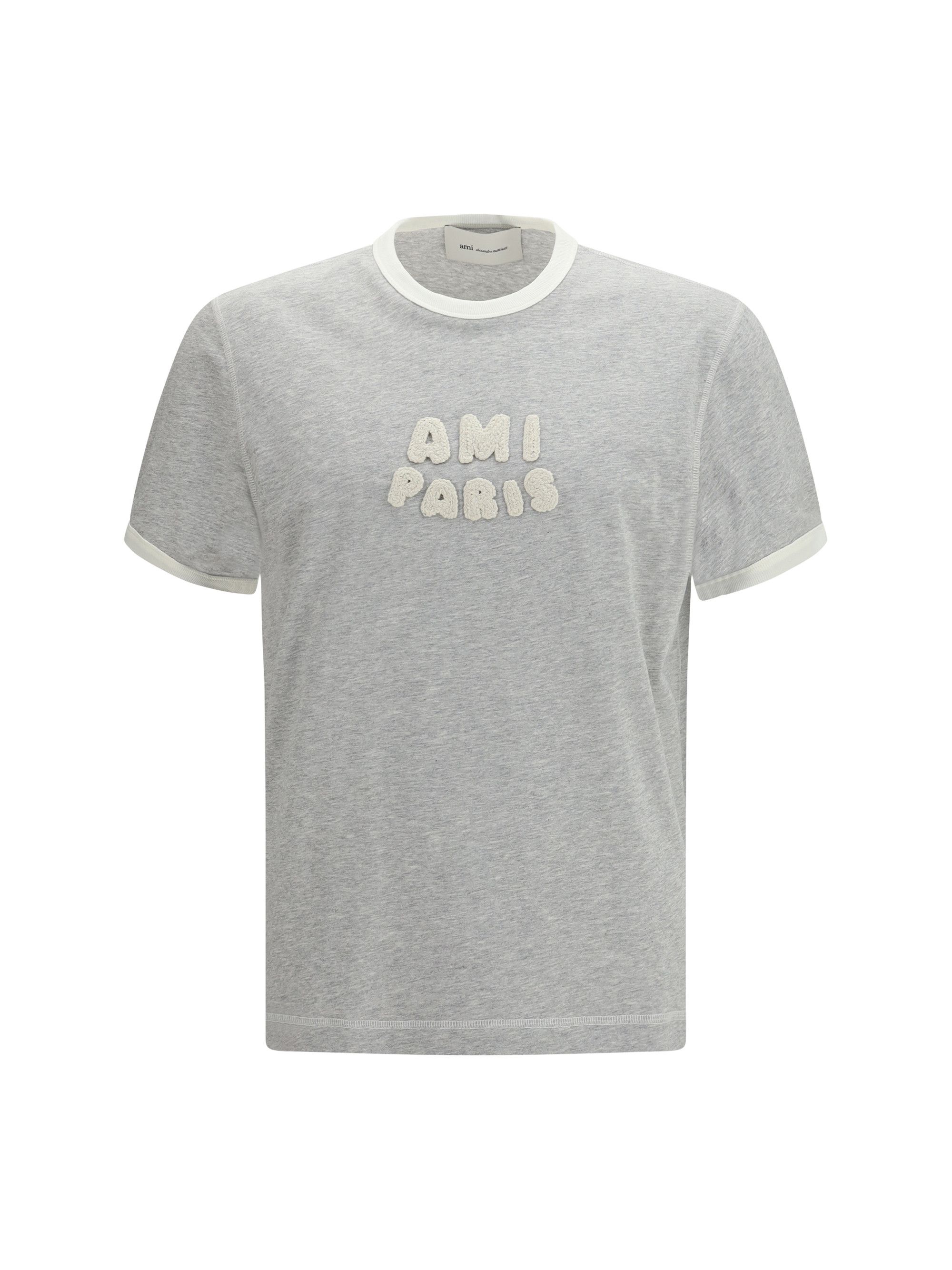 AMI Cotton T-shirt with contrast trim Size US XL / EU 56 / 4 - 1 Thumbnail