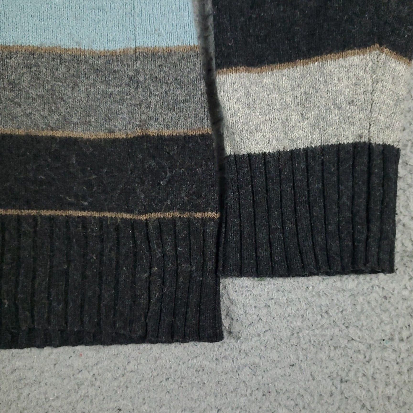 Banana Republic Banana Republic Mens Medium Gray Striped Pullover Sweater Size US M / EU 48-50 / 2 - 4 Thumbnail